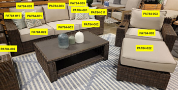 Signature Design by Ashley Coastline Bay Ottoman Cushion