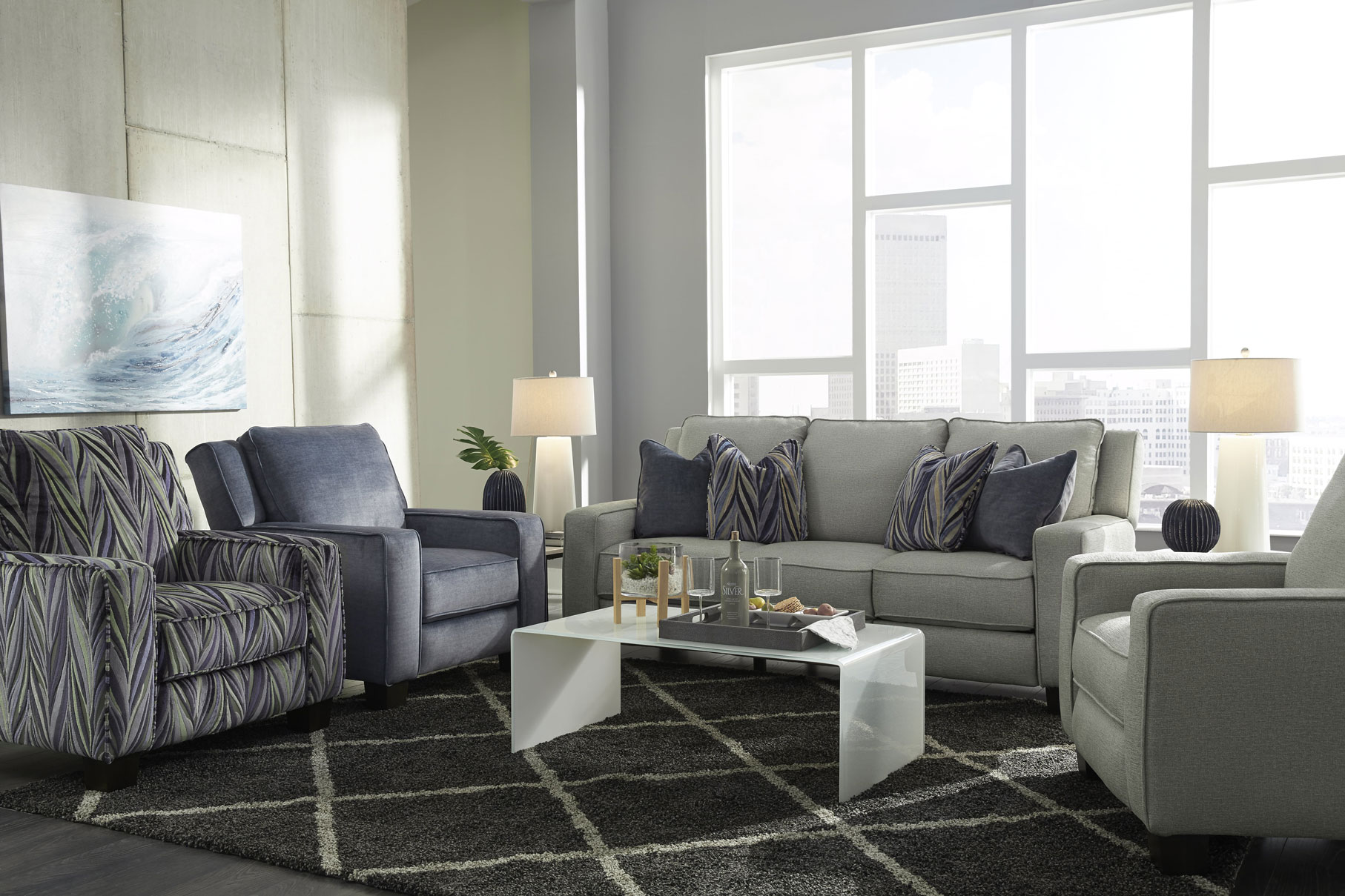 Model: 61685P | Southern Motion Power Headrest Hi-Leg Recliner