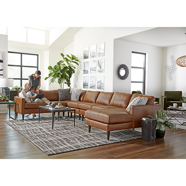 Model: M10ALBGLU | Best Home Furnishings Trafton Sectional Stationary Armless Loveseat