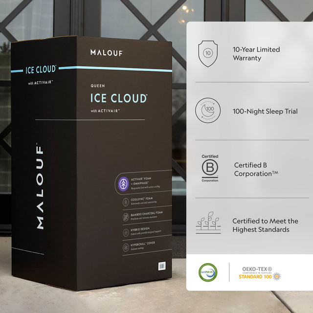 Model: MM13CKIC40RH | Malouf Ice Cloud™ Hybrid Mattress - Cal King