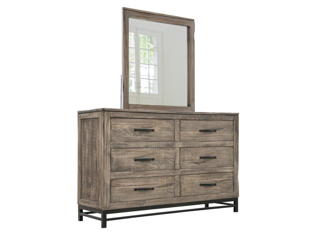 Model: IFD2321DSR | International Furniture Blacksmith 6 Drawer Dresser