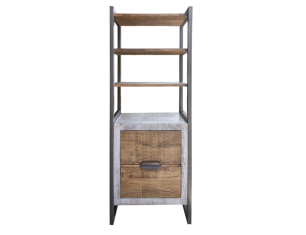Model: IFD2411BKS | International Furniture Mita 2 Drawer 3 Shelves Bookcase