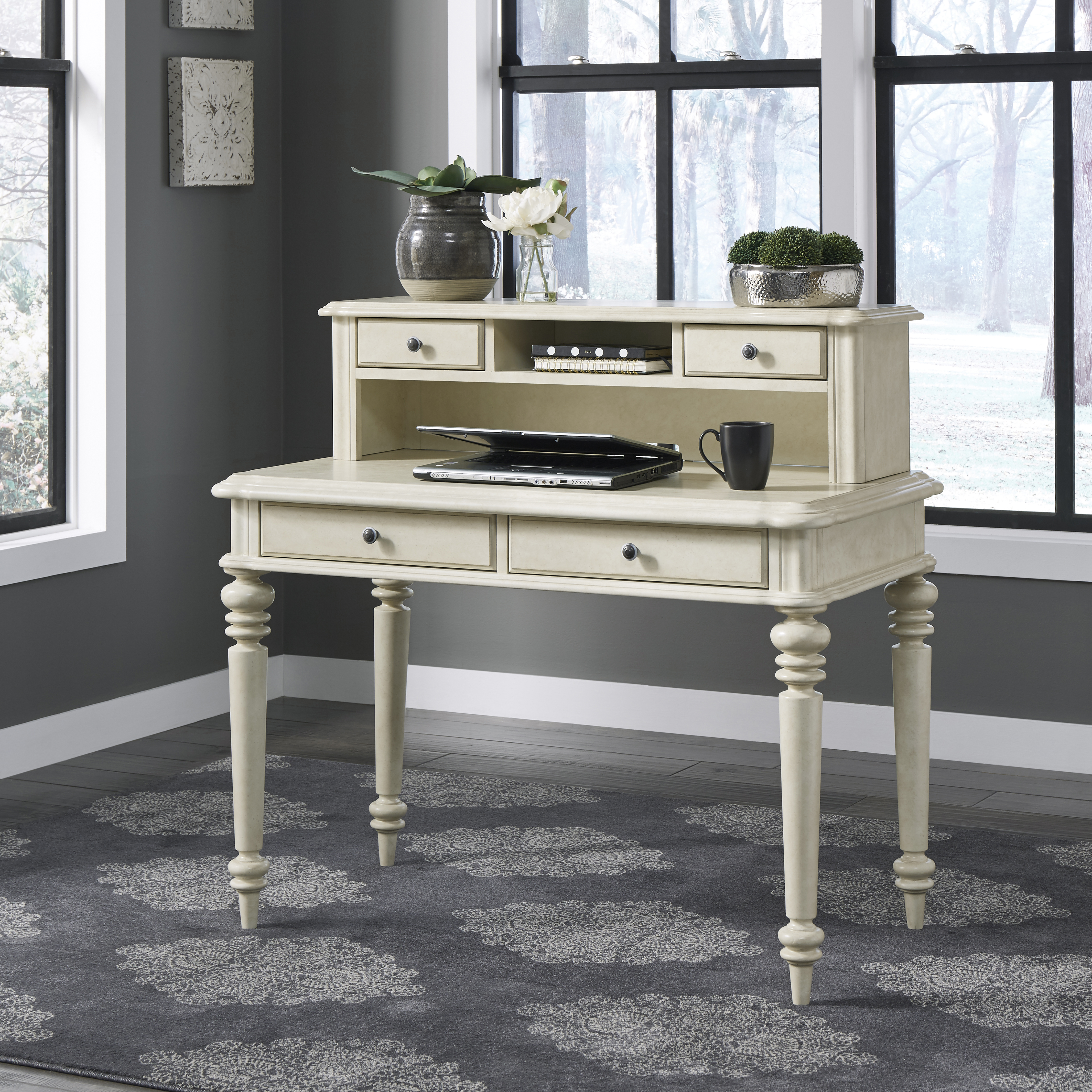 Homestyles Provence Desk with Hutch