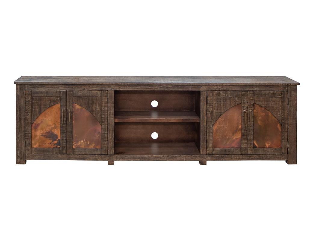 Model: IFD7781STN93 | International Furniture Blackburn 4 Copper-Paneled TV Stand