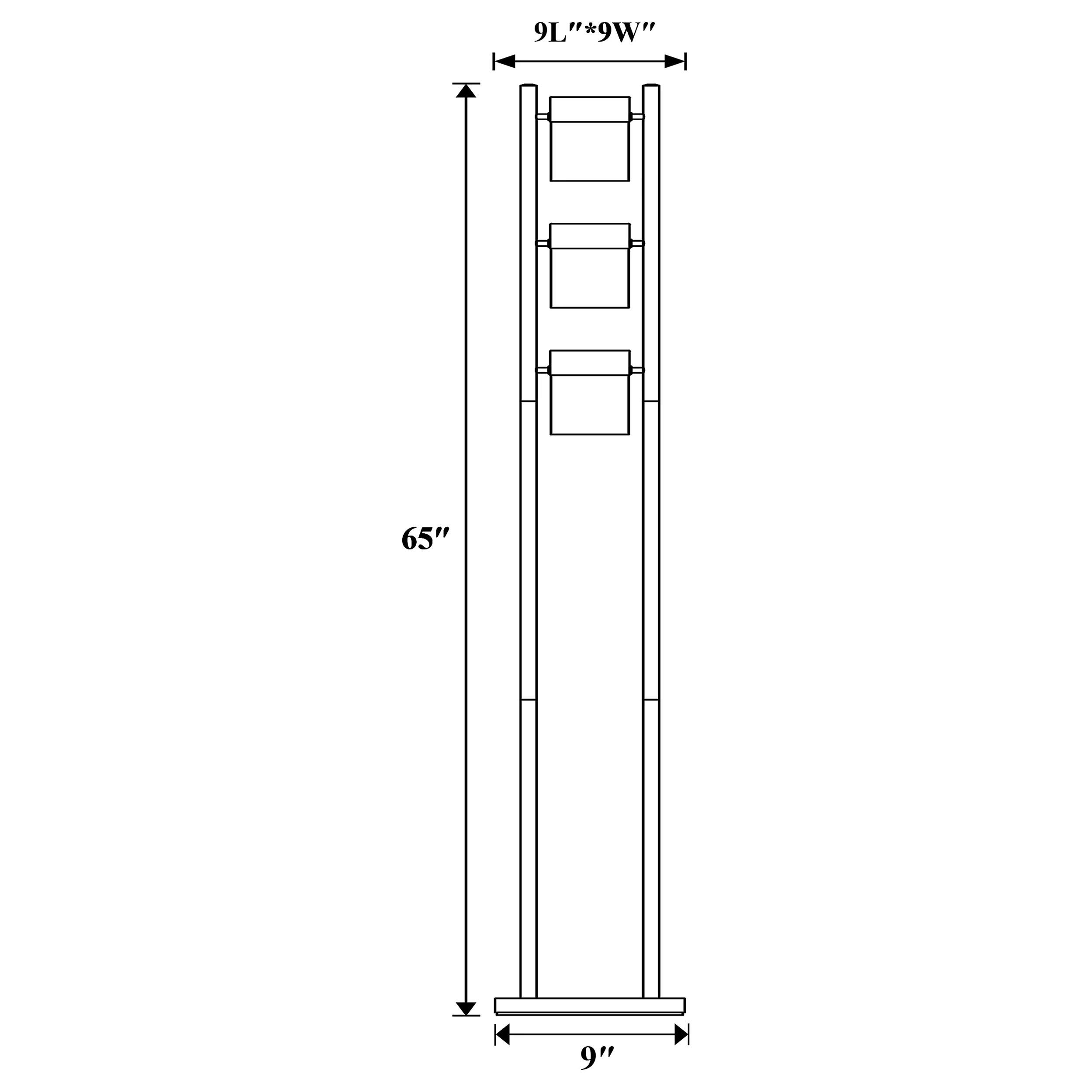 Model: 900733 | Coaster Munson 65-inch 3 Swivel Lights Metal Floor Lamp Silver