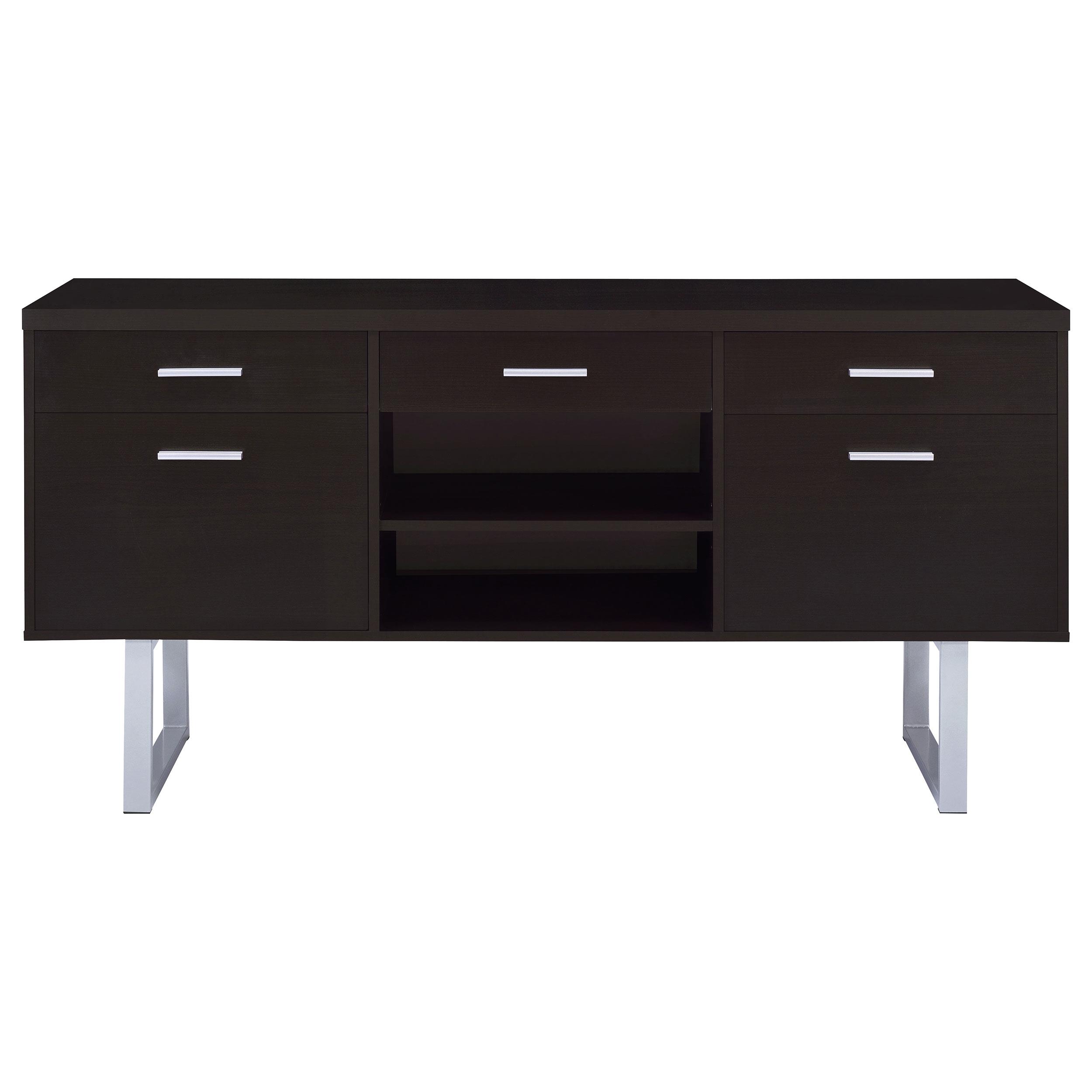 Model: 801522 | Coaster Lawtey 5-drawer Home Office Storage Credenza Cappuccino