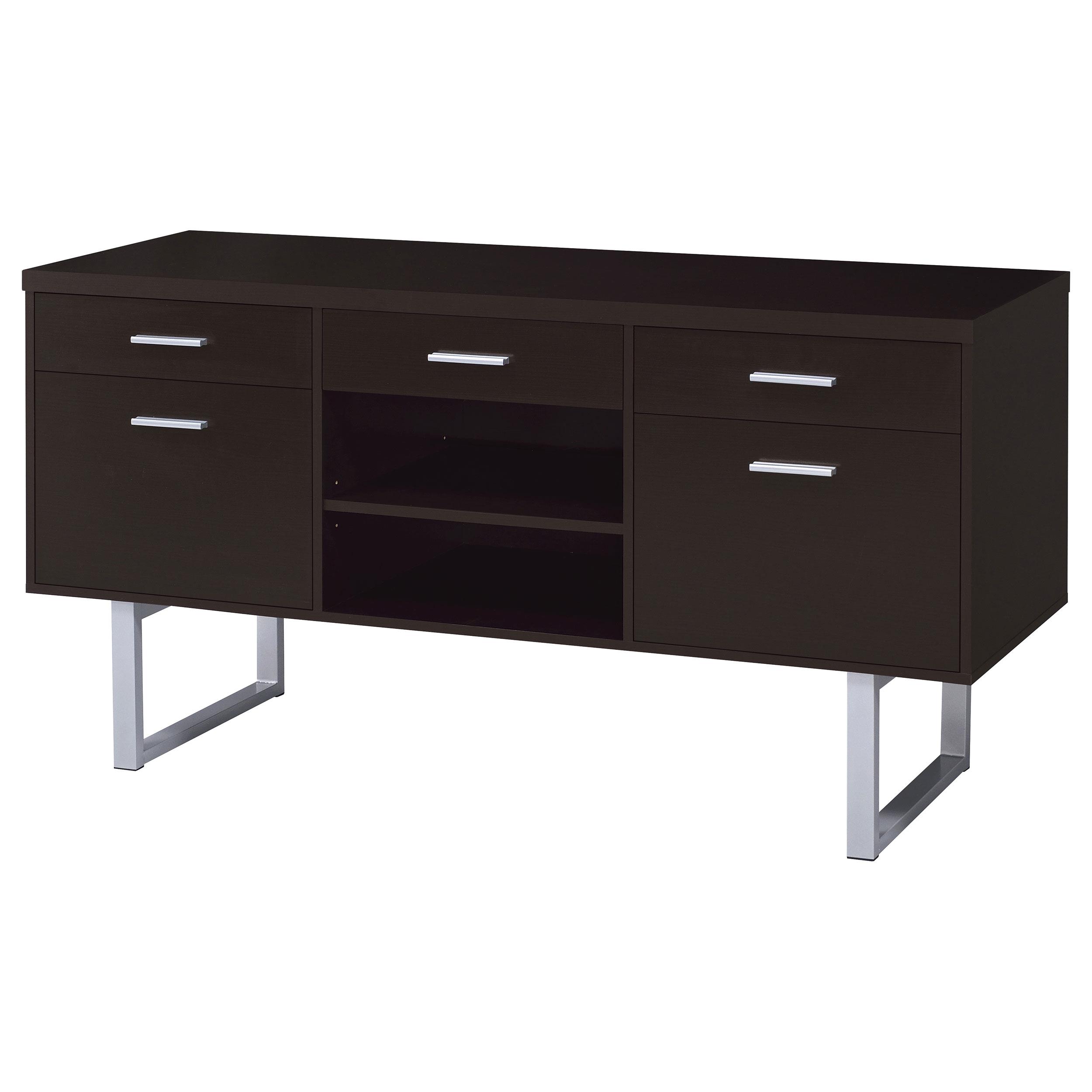 Model: 801522 | Coaster Lawtey 5-drawer Home Office Storage Credenza Cappuccino