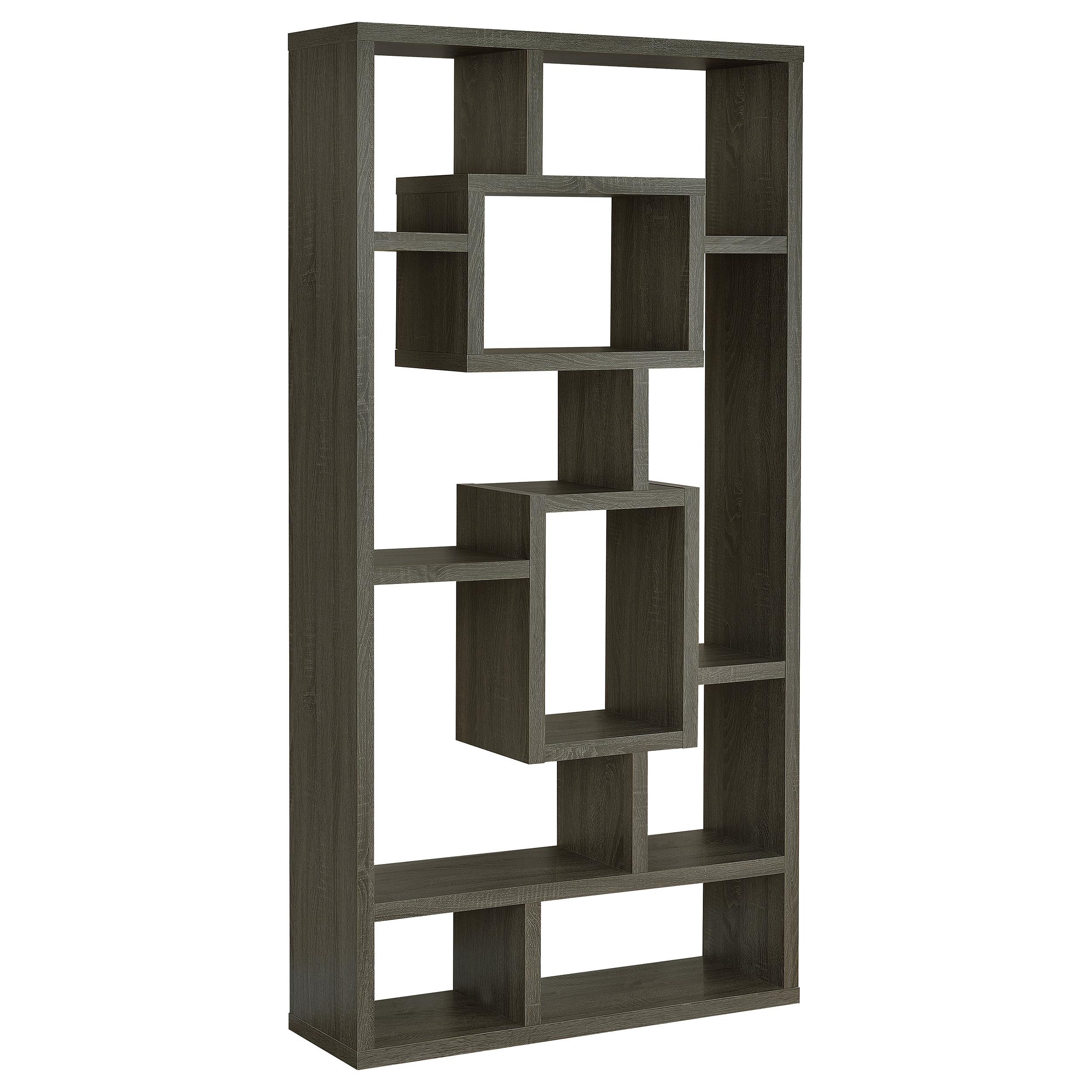 Coaster Corey 71-inch 8-shelf Bookshelf Weathered Grey