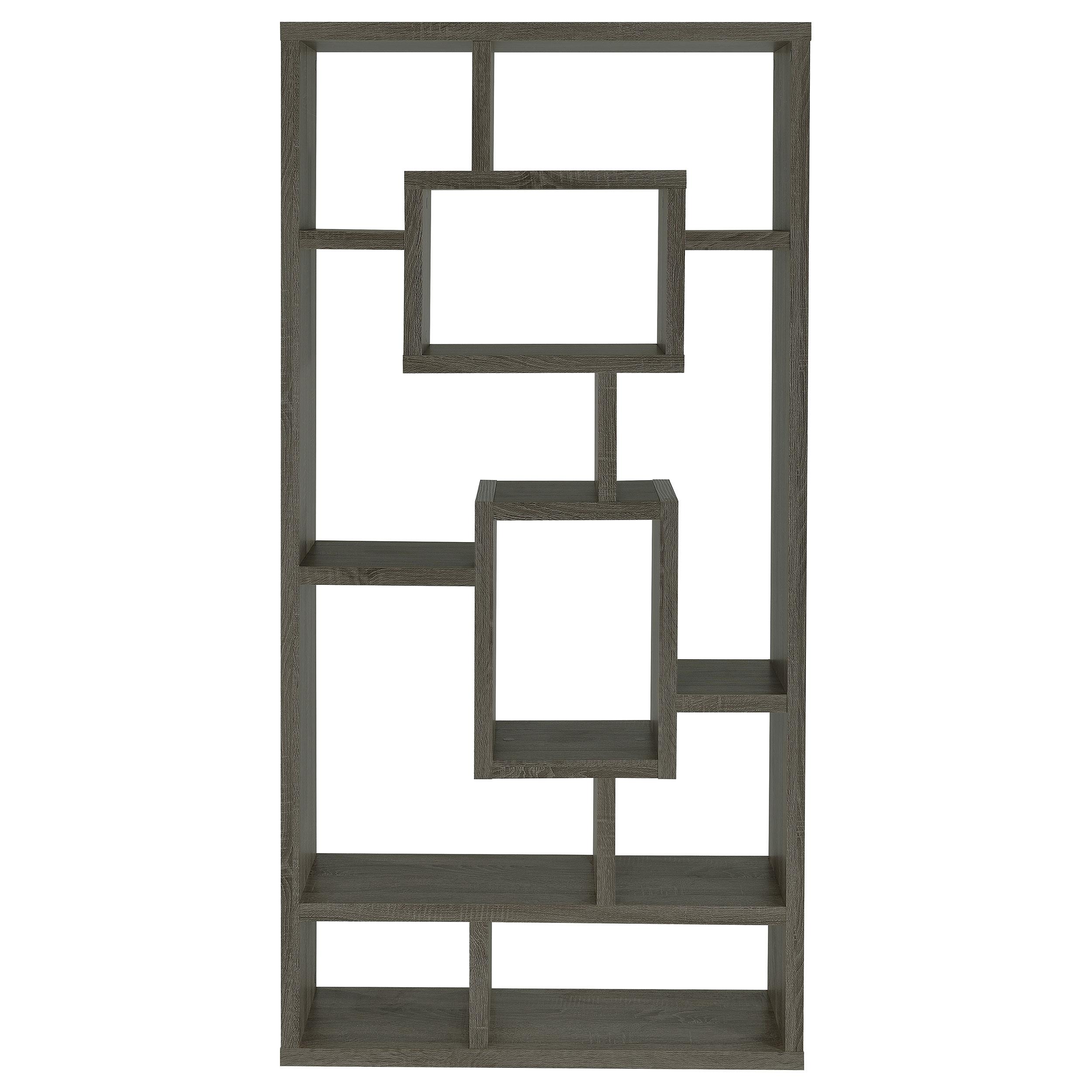 Model: 800512 | Coaster Corey 71-inch 8-shelf Bookshelf Weathered Grey