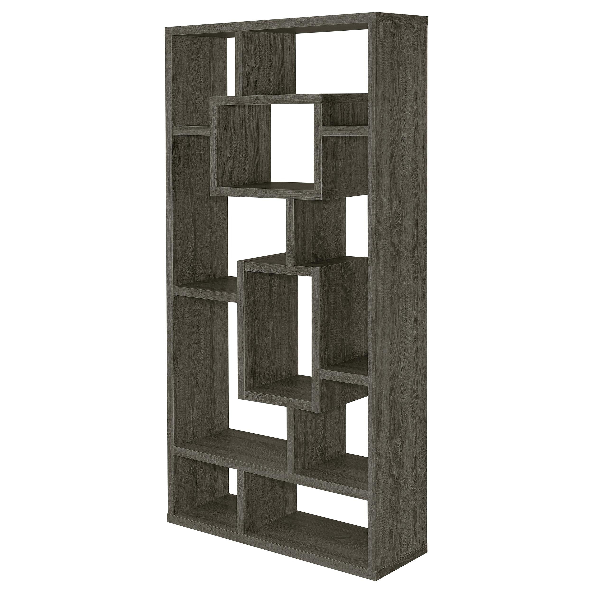 Model: 800512 | Coaster Corey 71-inch 8-shelf Bookshelf Weathered Grey