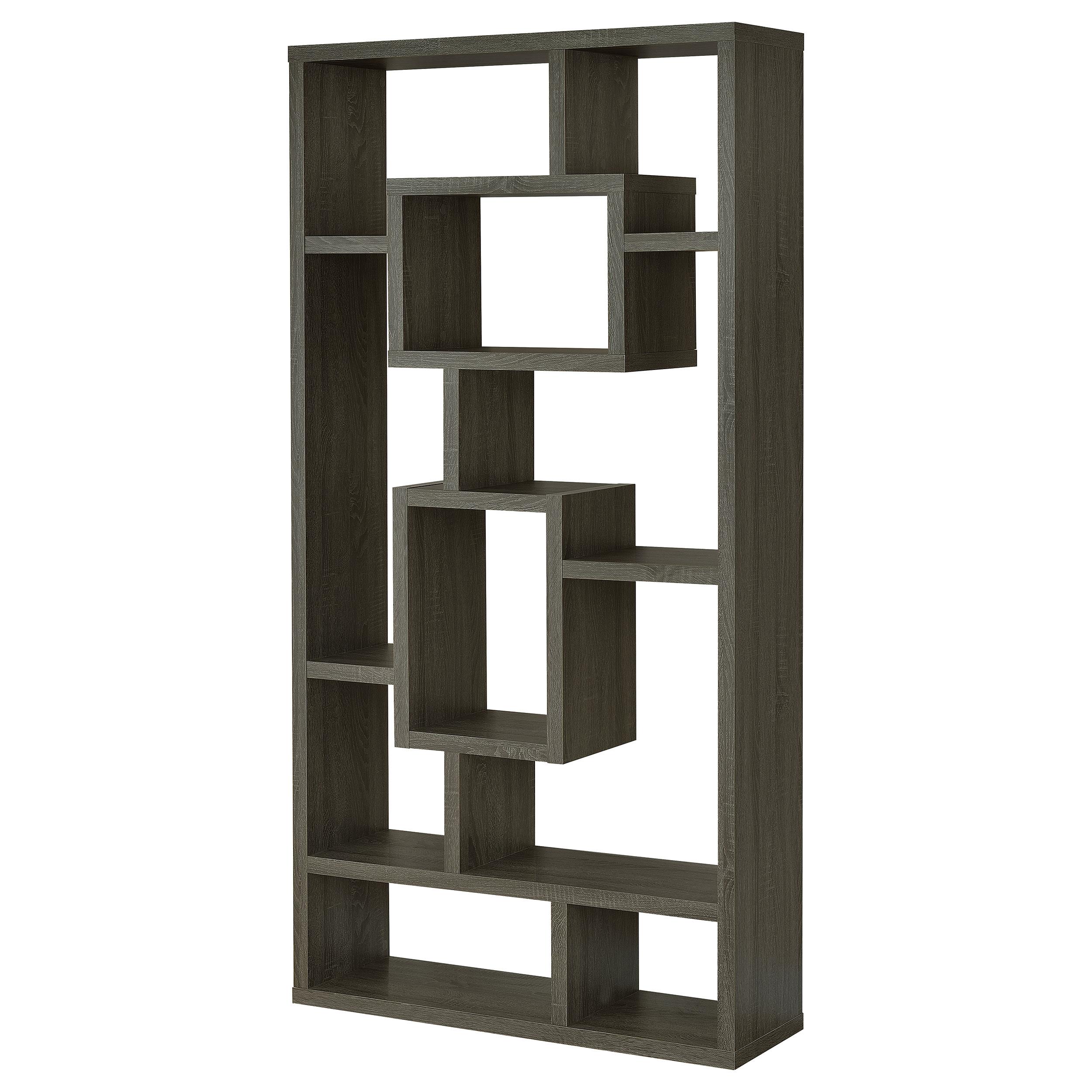 Model: 800512 | Coaster Corey 71-inch 8-shelf Bookshelf Weathered Grey