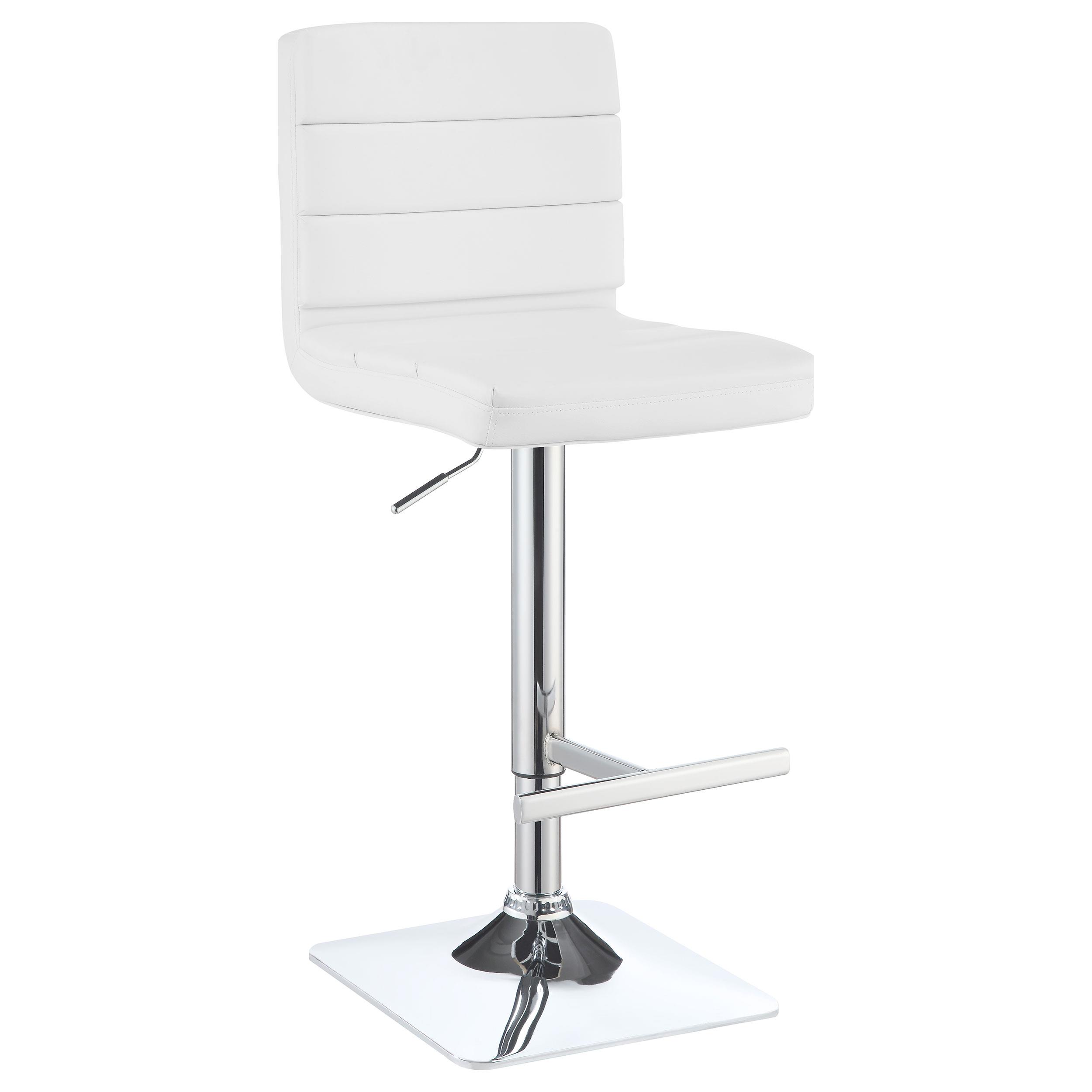 Model: 120694 | Coaster Bianca Upholstered Adjustable Bar Stool White (Set of 2)