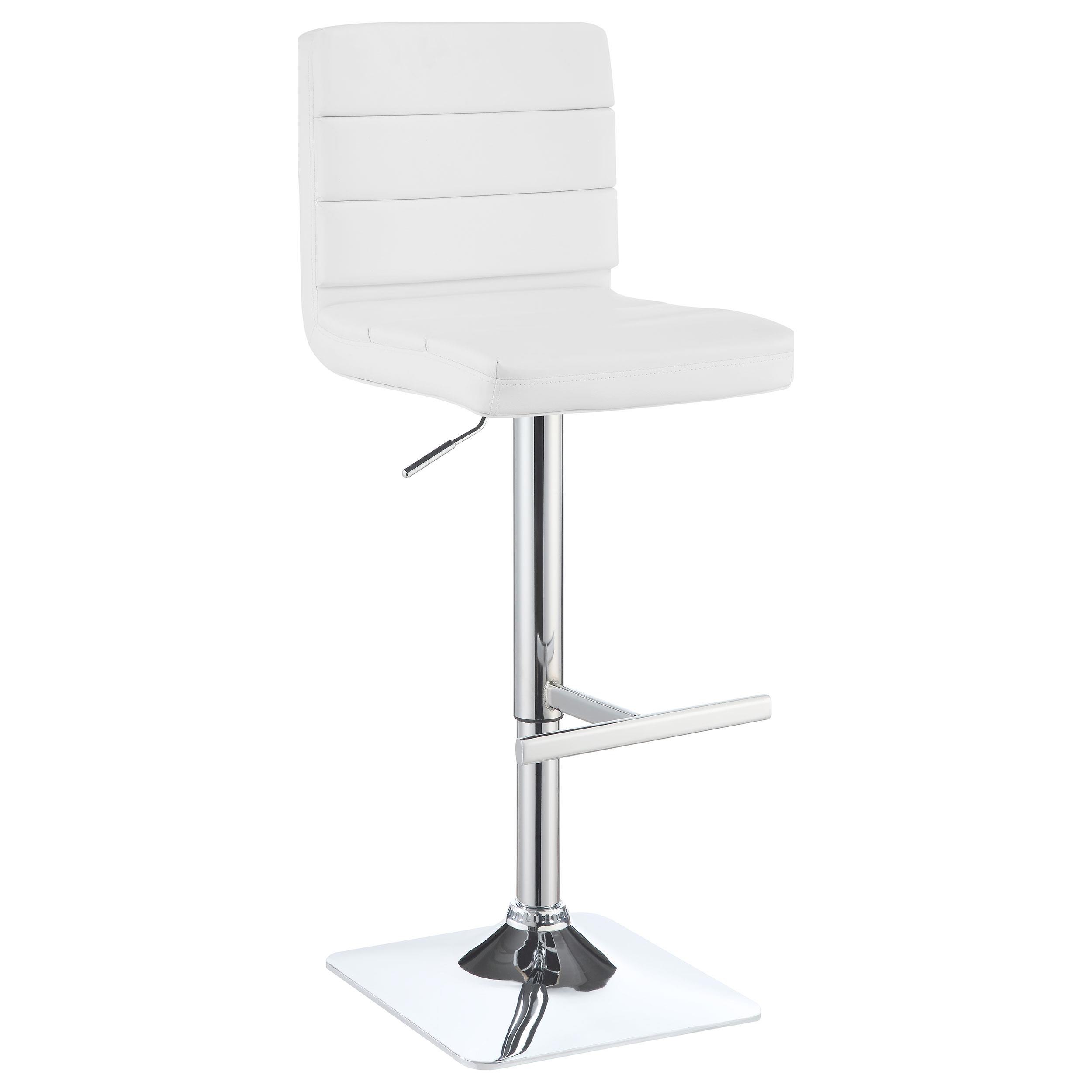 Model: 120694 | Coaster Bianca Upholstered Adjustable Bar Stool White (Set of 2)