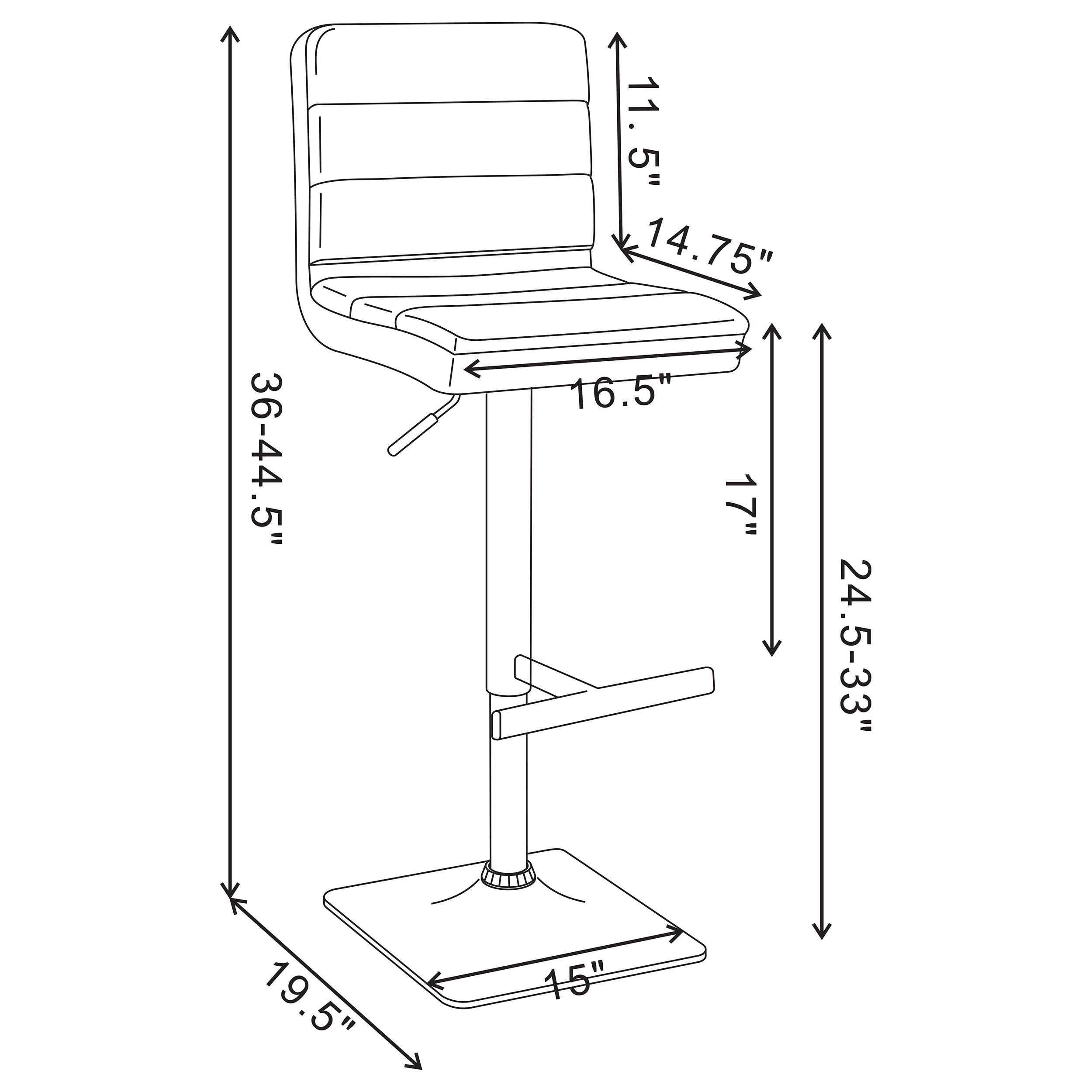 Model: 120694 | Coaster Bianca Upholstered Adjustable Bar Stool White (Set of 2)