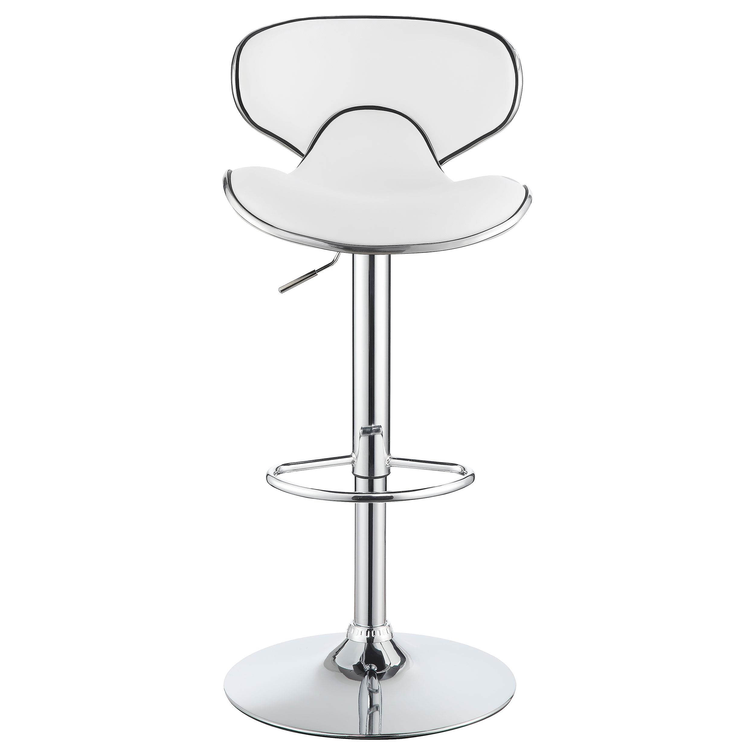 Model: 120389 | Coaster Edenton Upholstered Adjustable Bar Stool White (Set of 2)
