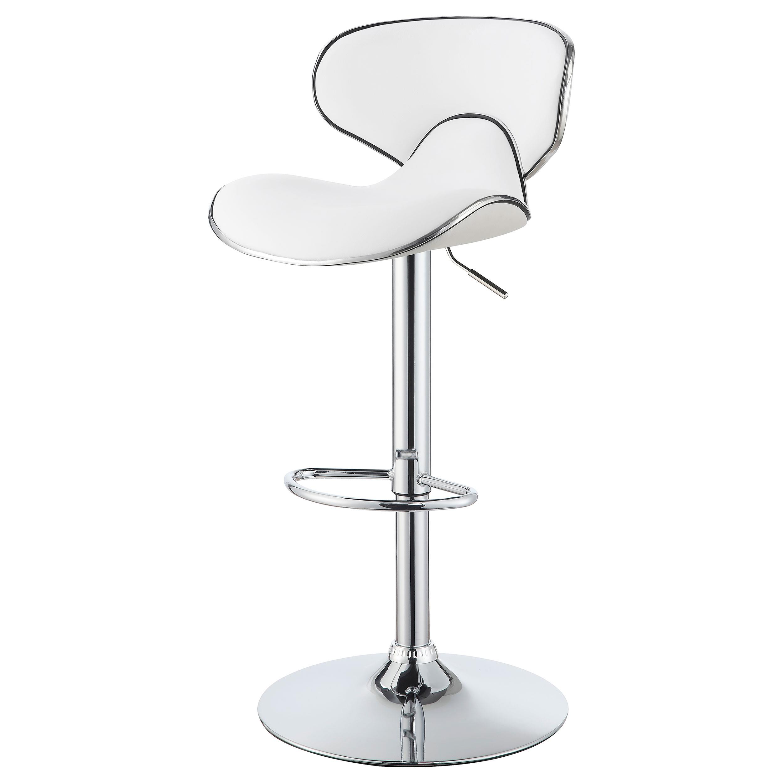Model: 120389 | Coaster Edenton Upholstered Adjustable Bar Stool White (Set of 2)