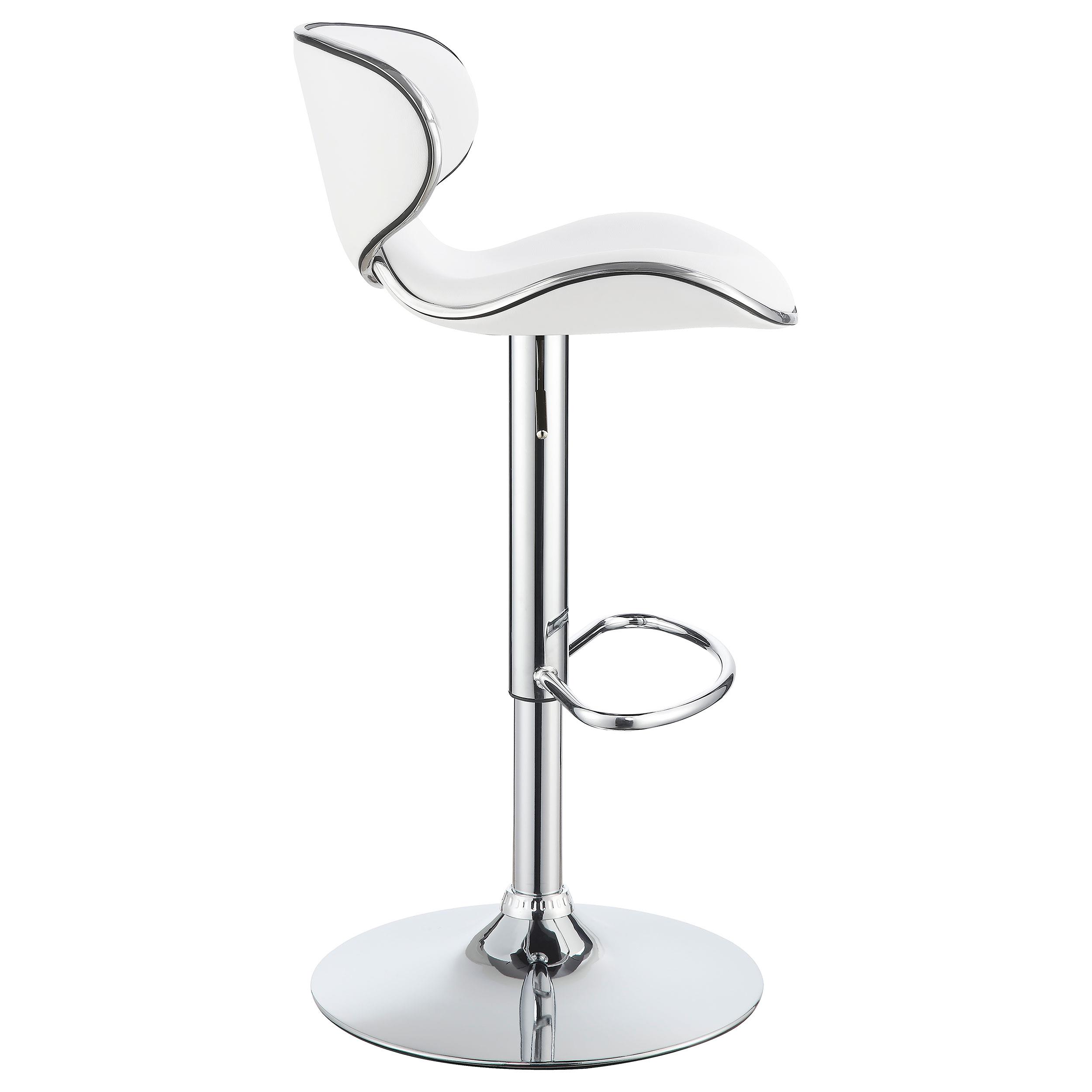Model: 120389 | Coaster Edenton Upholstered Adjustable Bar Stool White (Set of 2)