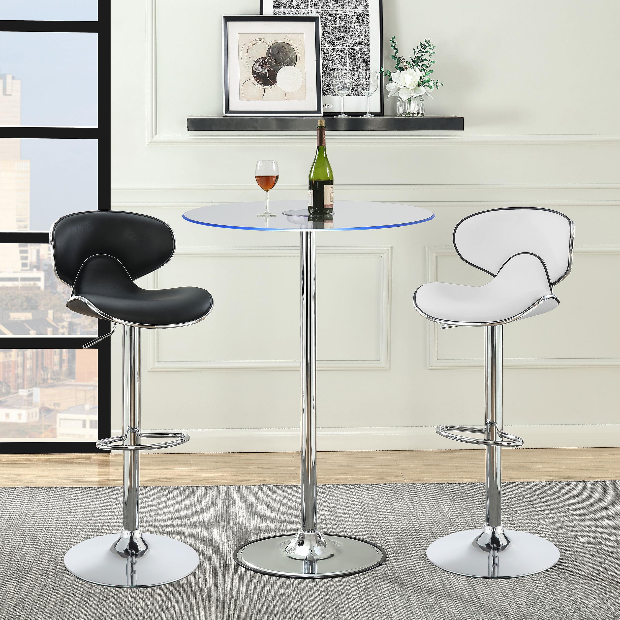 Model: 120389 | Coaster Edenton Upholstered Adjustable Bar Stool White (Set of 2)