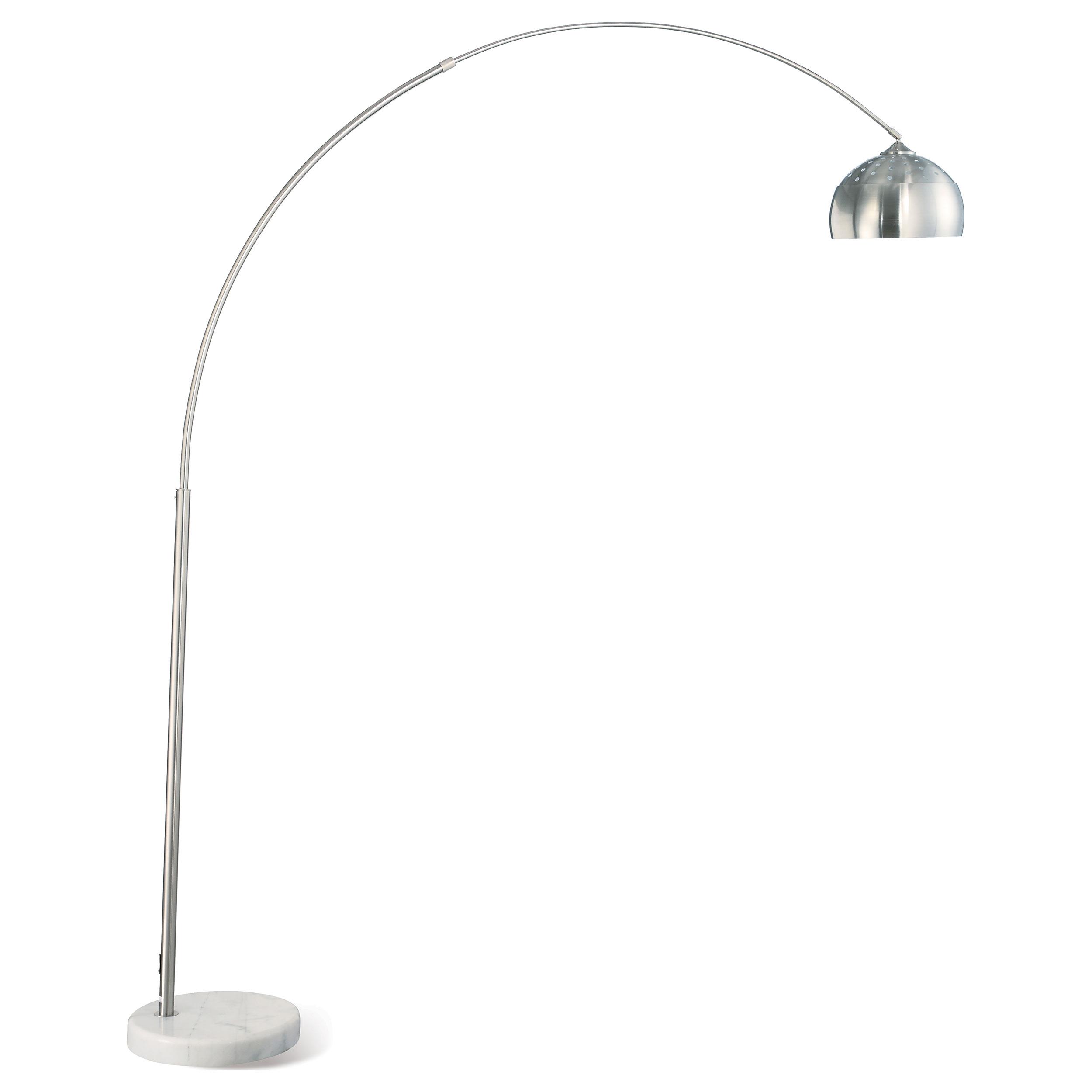 Coaster Krester 85-inch Dome Shade Metal Arc Floor Lamp Chrome
