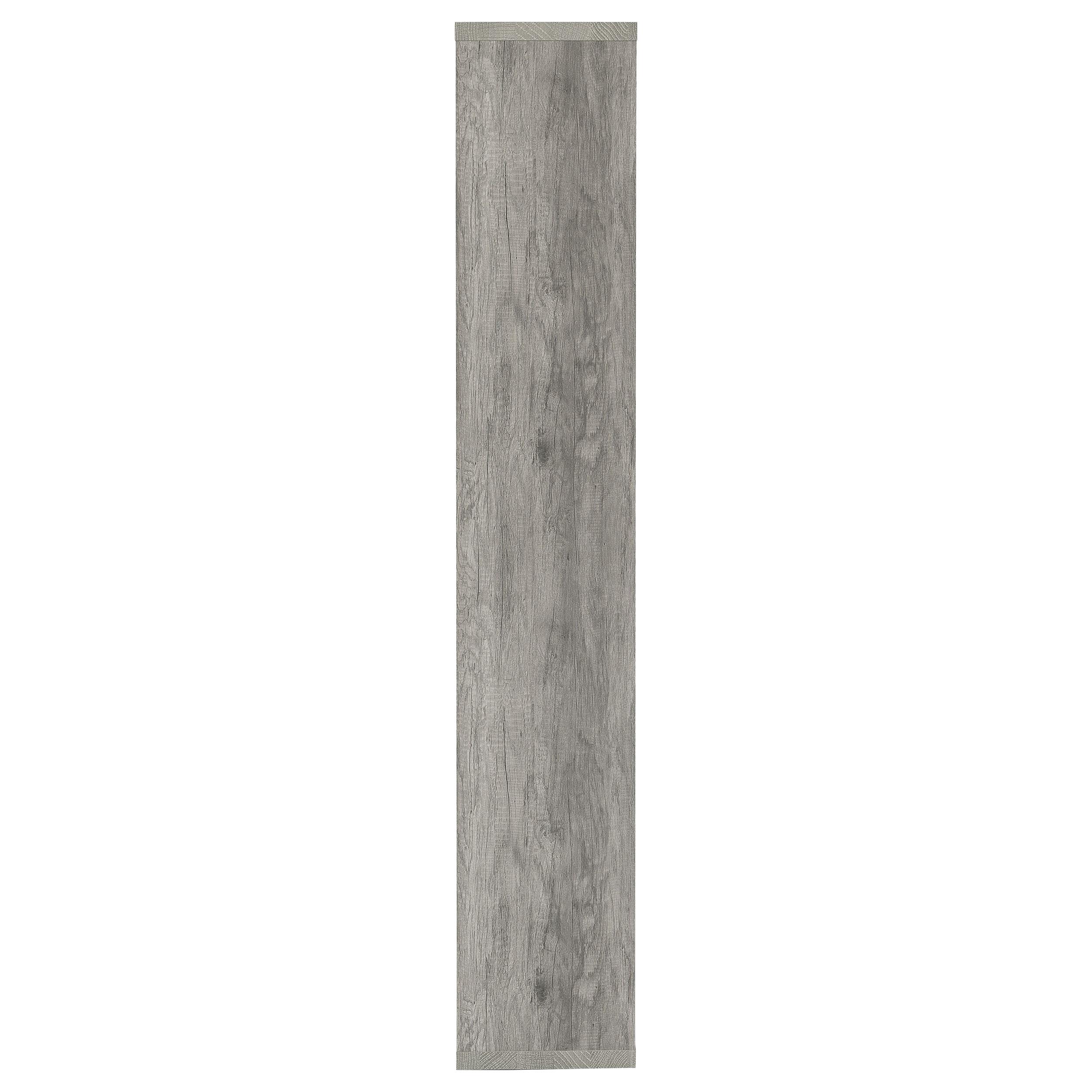 Model: 801137 | Coaster Theo 71-inch 7-shelf Bookshelf Grey Driftwood