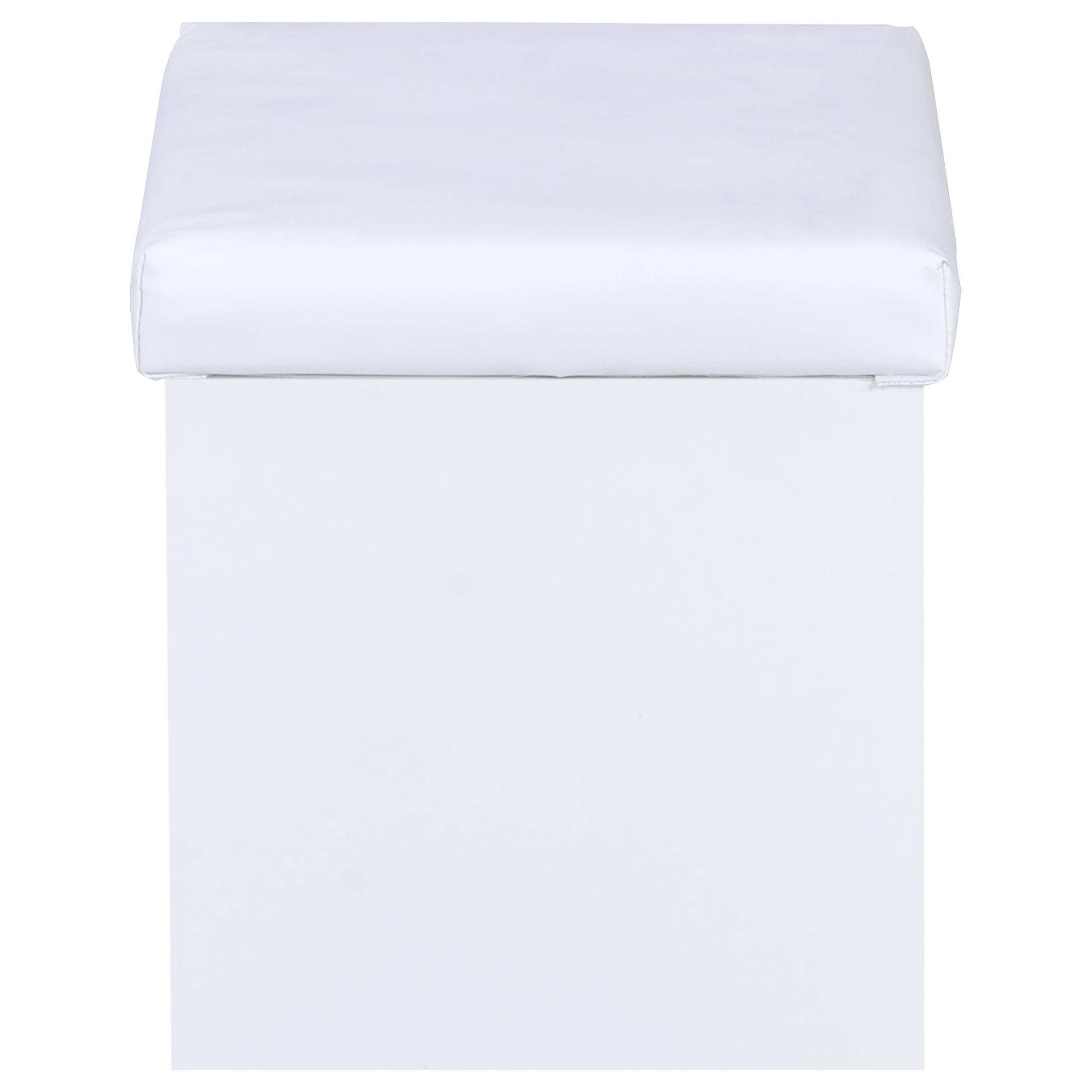 Model: 300290 | Coaster Harvey Vanity Set with Lift-Top Stool White