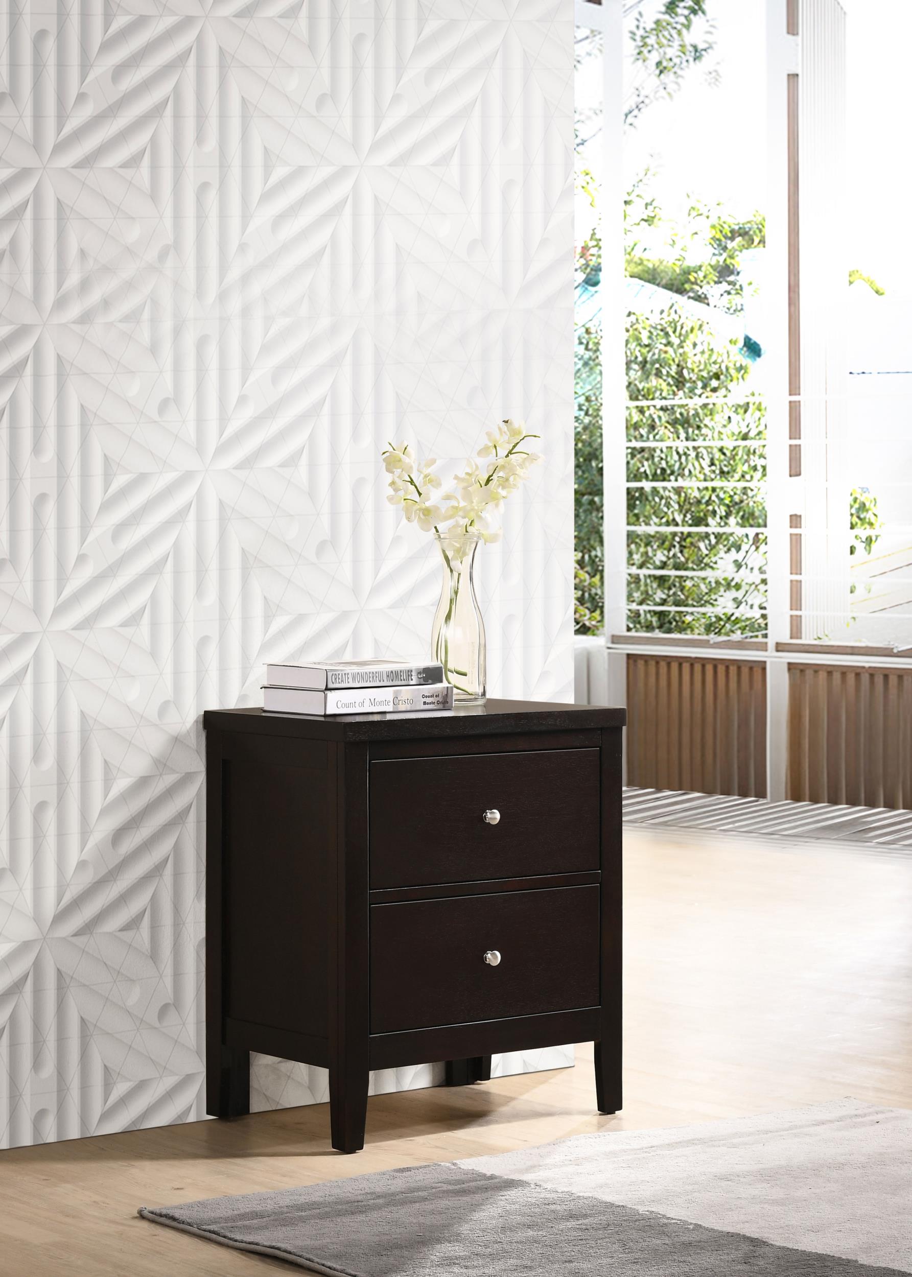 Model: 202092 | Coaster Carlton 2-drawer Nightstand Cappuccino