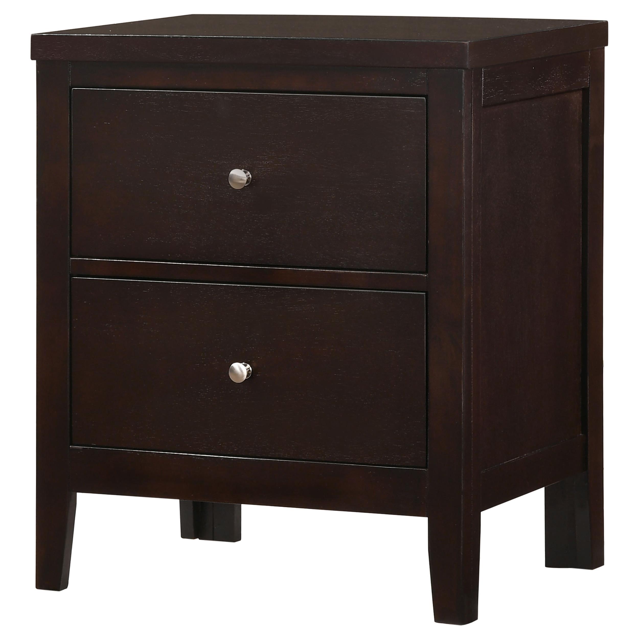 Model: 202092 | Coaster Carlton 2-drawer Nightstand Cappuccino