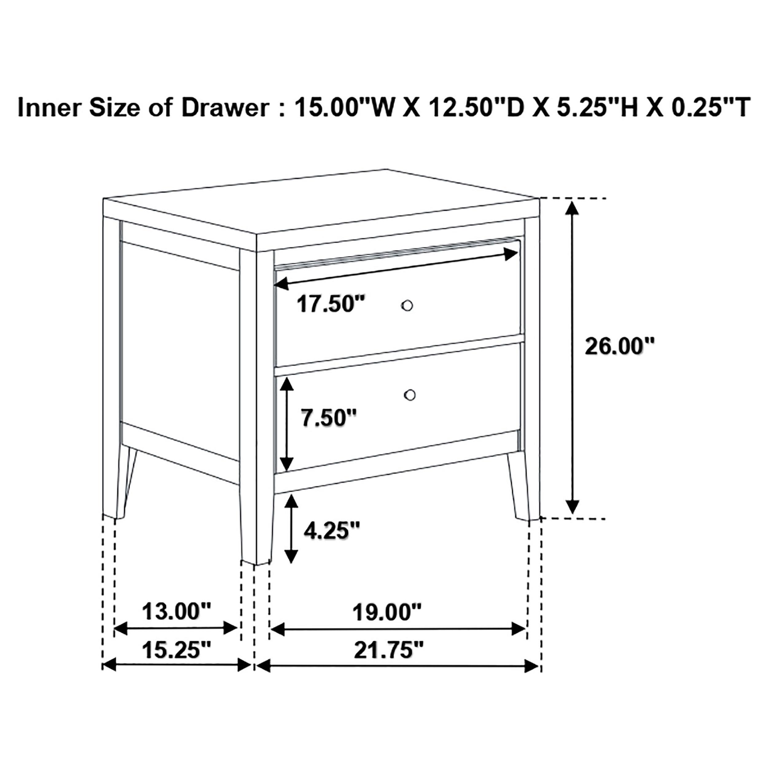 Model: 202092 | Coaster Carlton 2-drawer Nightstand Cappuccino
