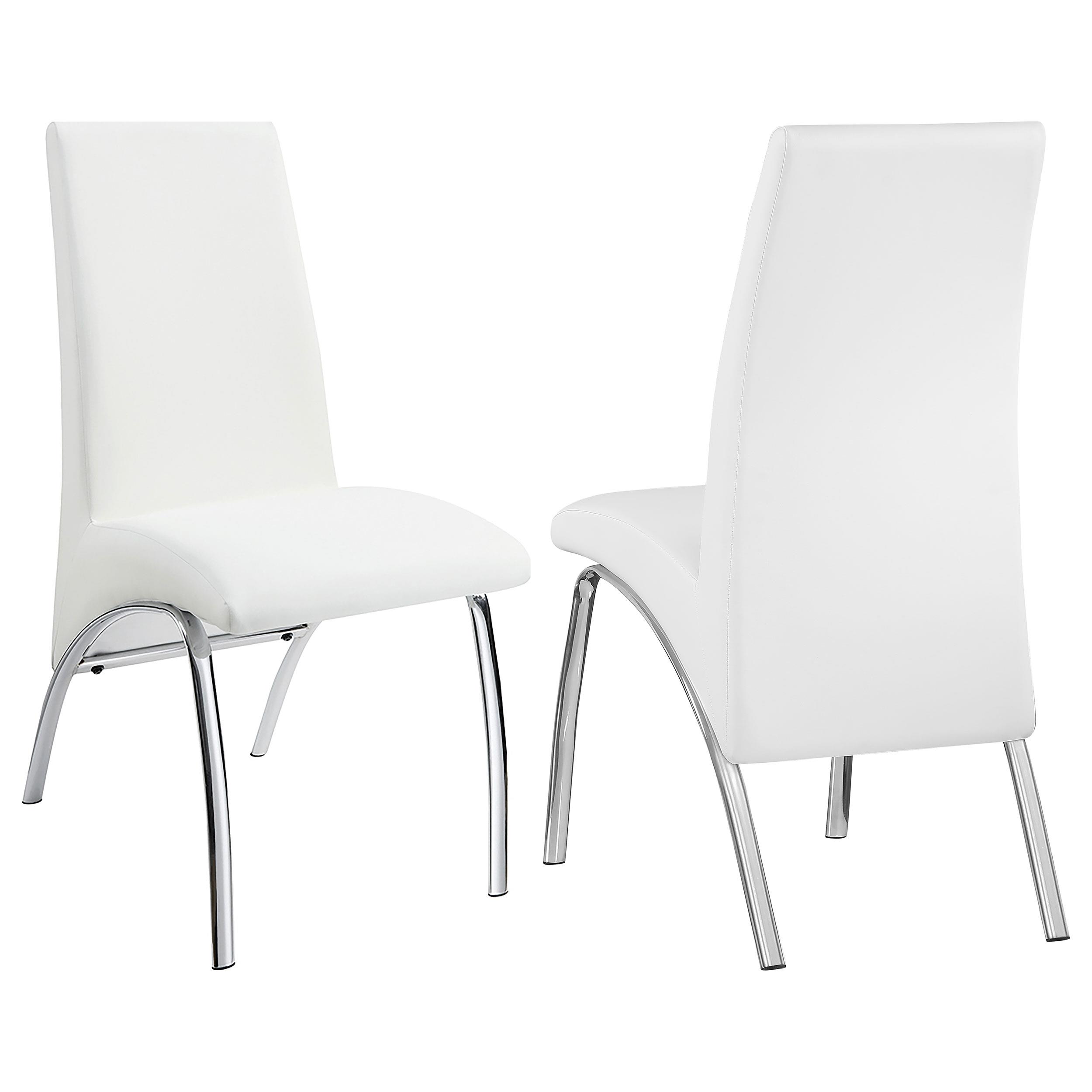 Coaster Bishop Upholstered Dining Side Chair White (Set of 2)