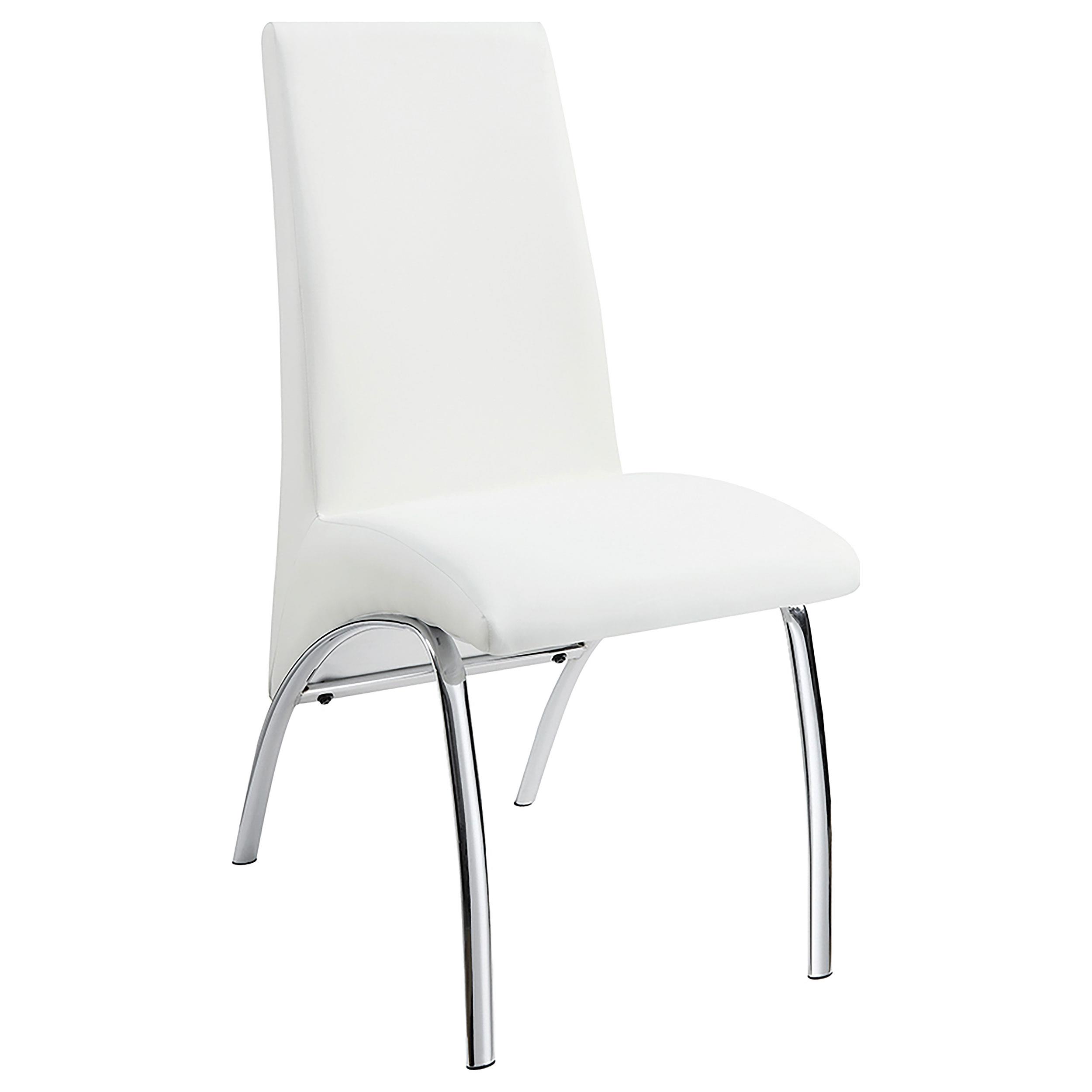 Model: 121572 | Coaster Bishop Upholstered Dining Side Chair White (Set of 2)