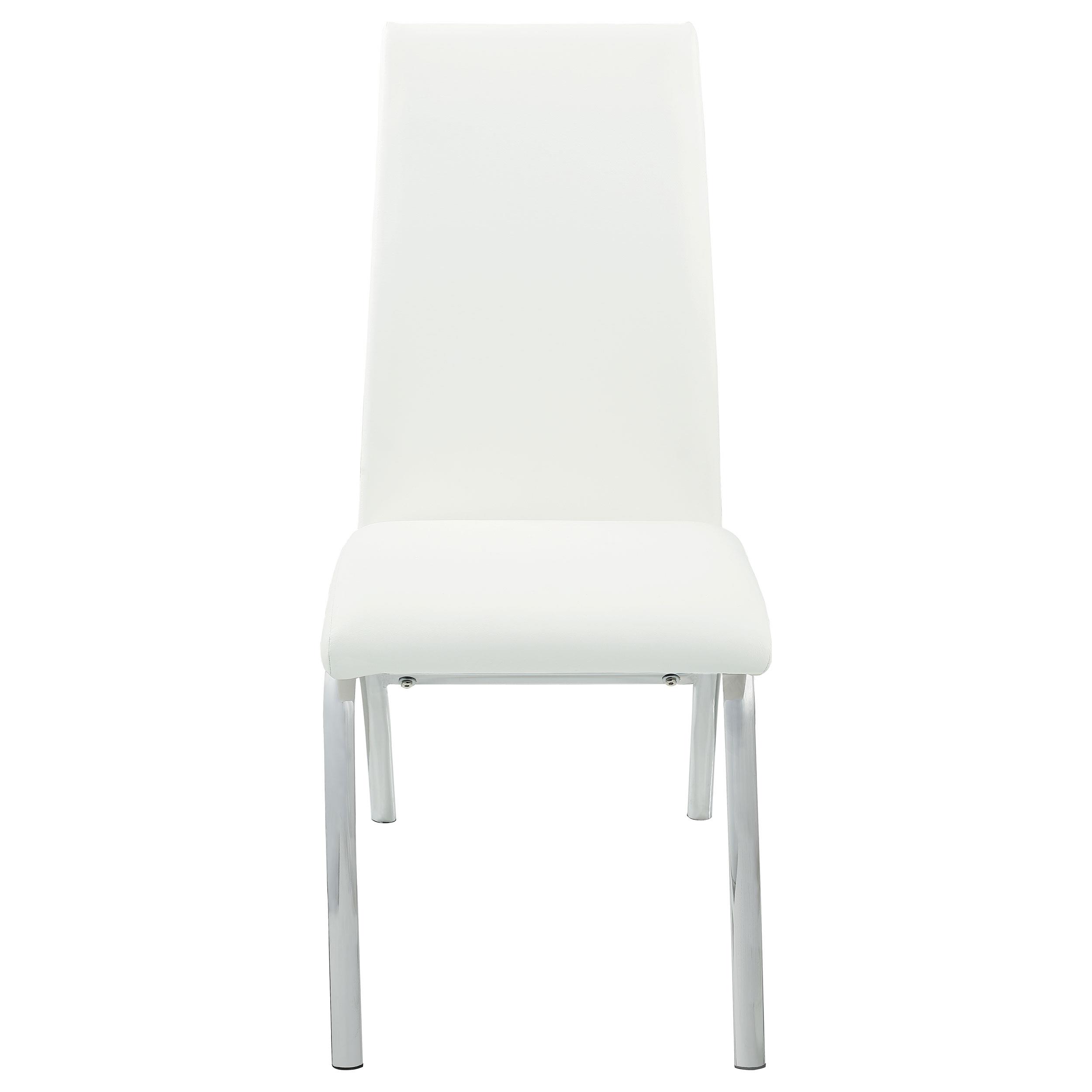 Model: 121572 | Coaster Bishop Upholstered Dining Side Chair White (Set of 2)