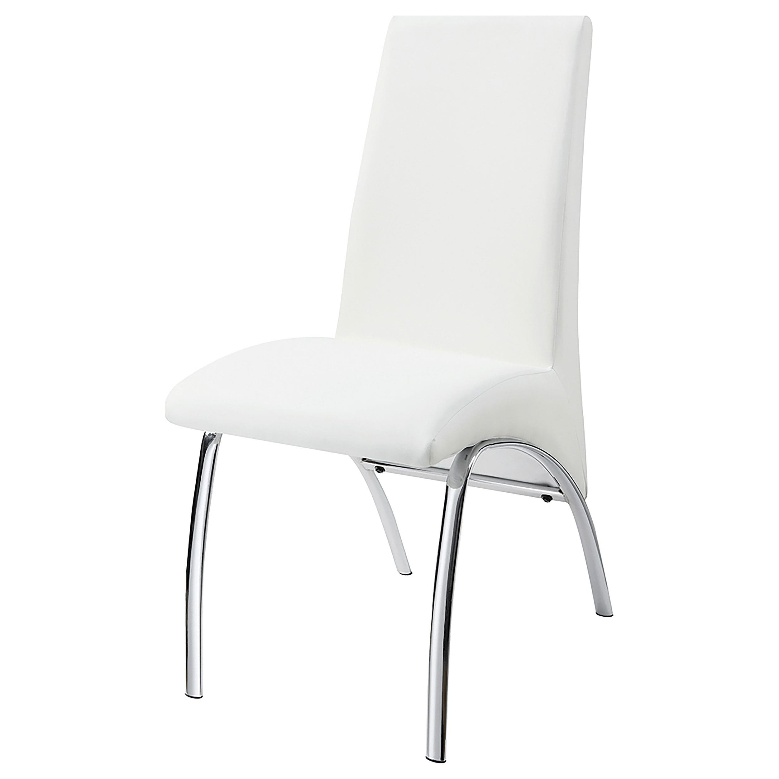 Model: 121572 | Coaster Bishop Upholstered Dining Side Chair White (Set of 2)