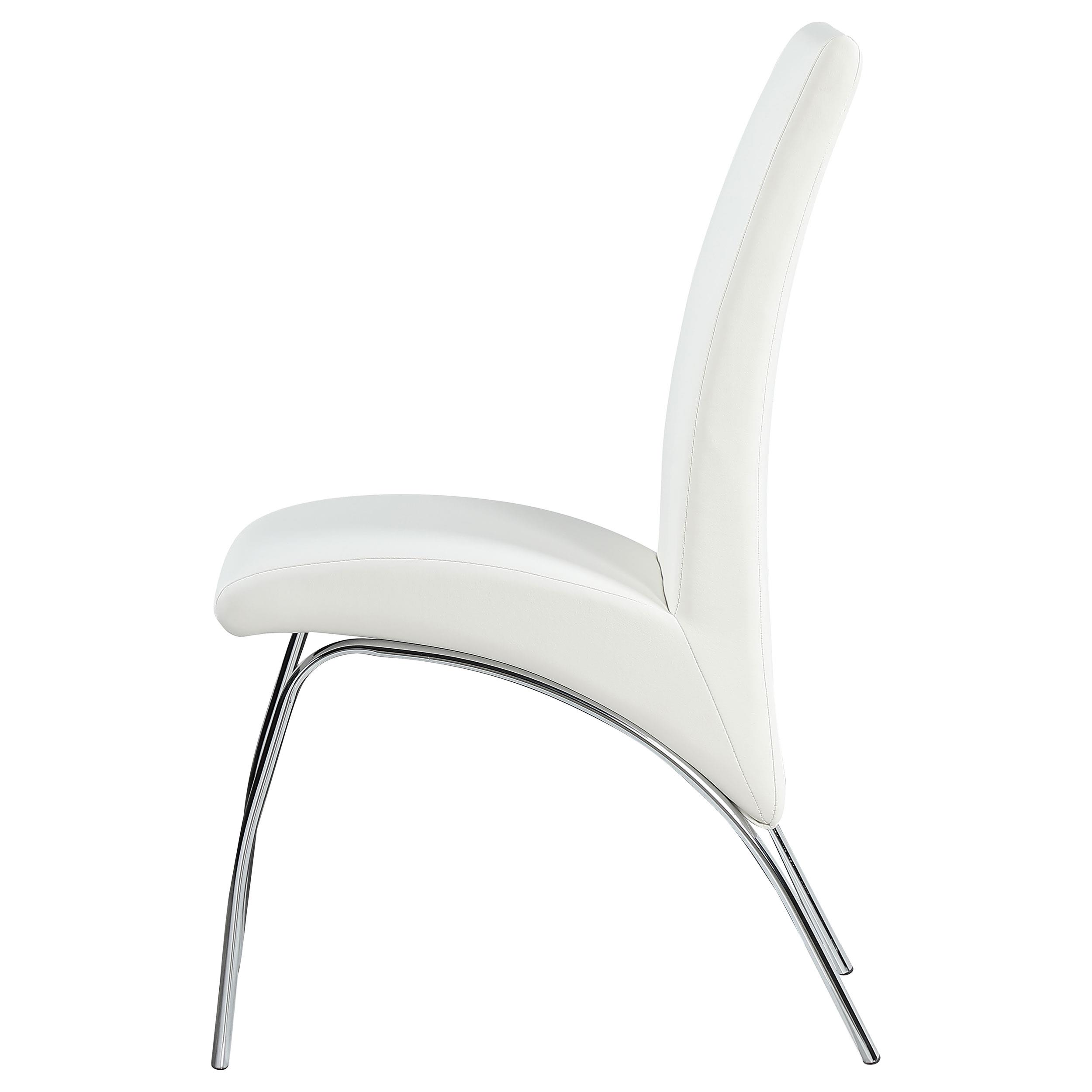 Model: 121572 | Coaster Bishop Upholstered Dining Side Chair White (Set of 2)