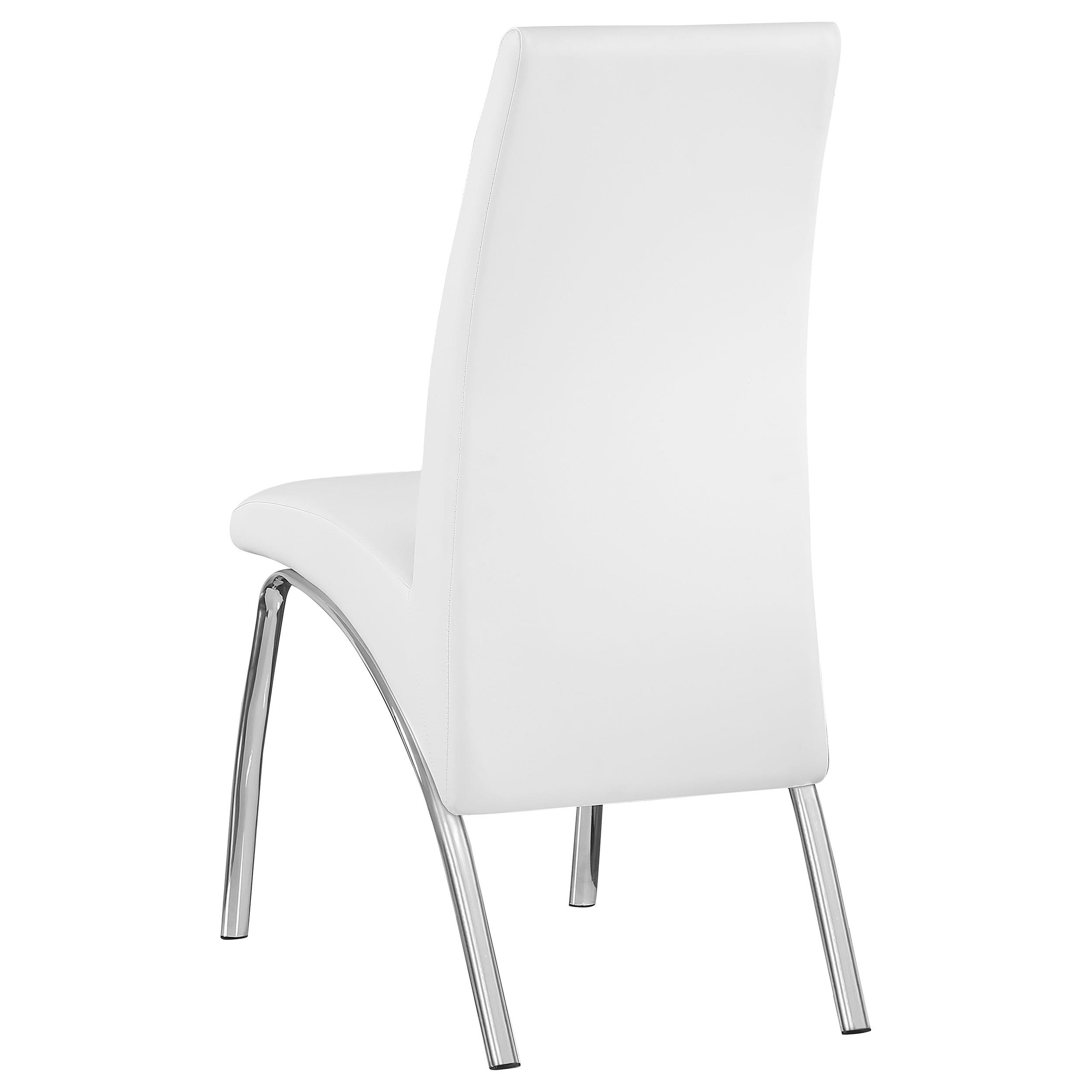 Model: 121572 | Coaster Bishop Upholstered Dining Side Chair White (Set of 2)