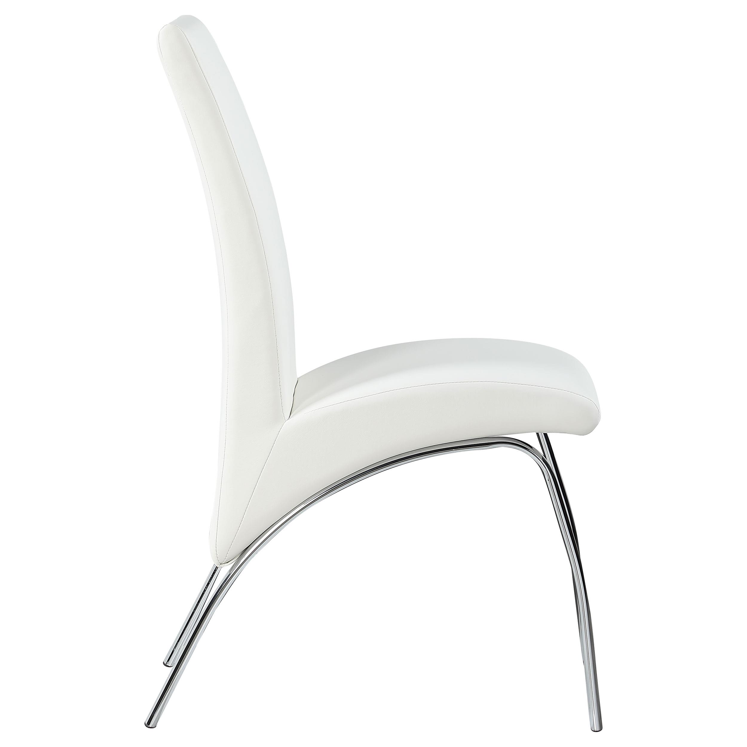 Model: 121572 | Coaster Bishop Upholstered Dining Side Chair White (Set of 2)