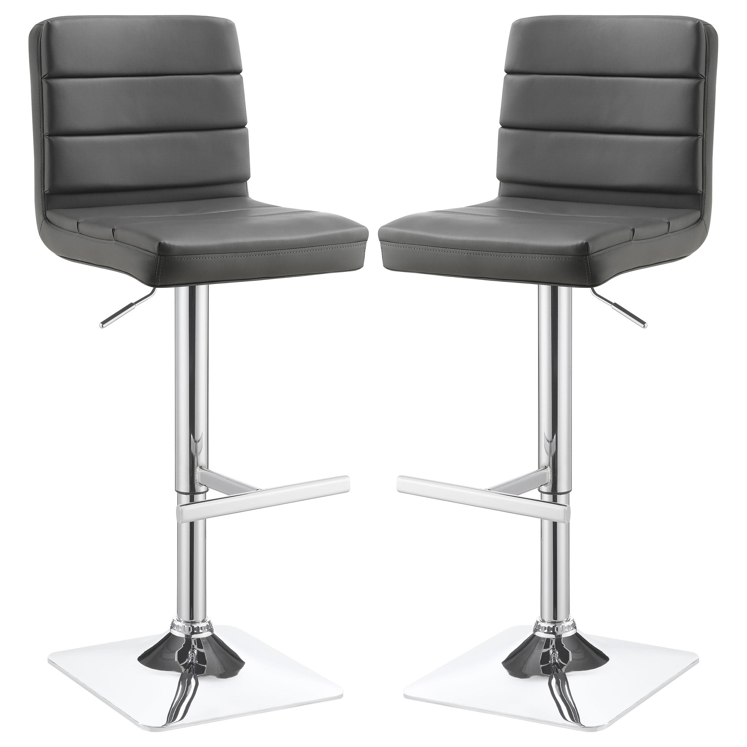 Coaster Bianca Upholstered Adjustable Bar Stool Grey (Set of 2)