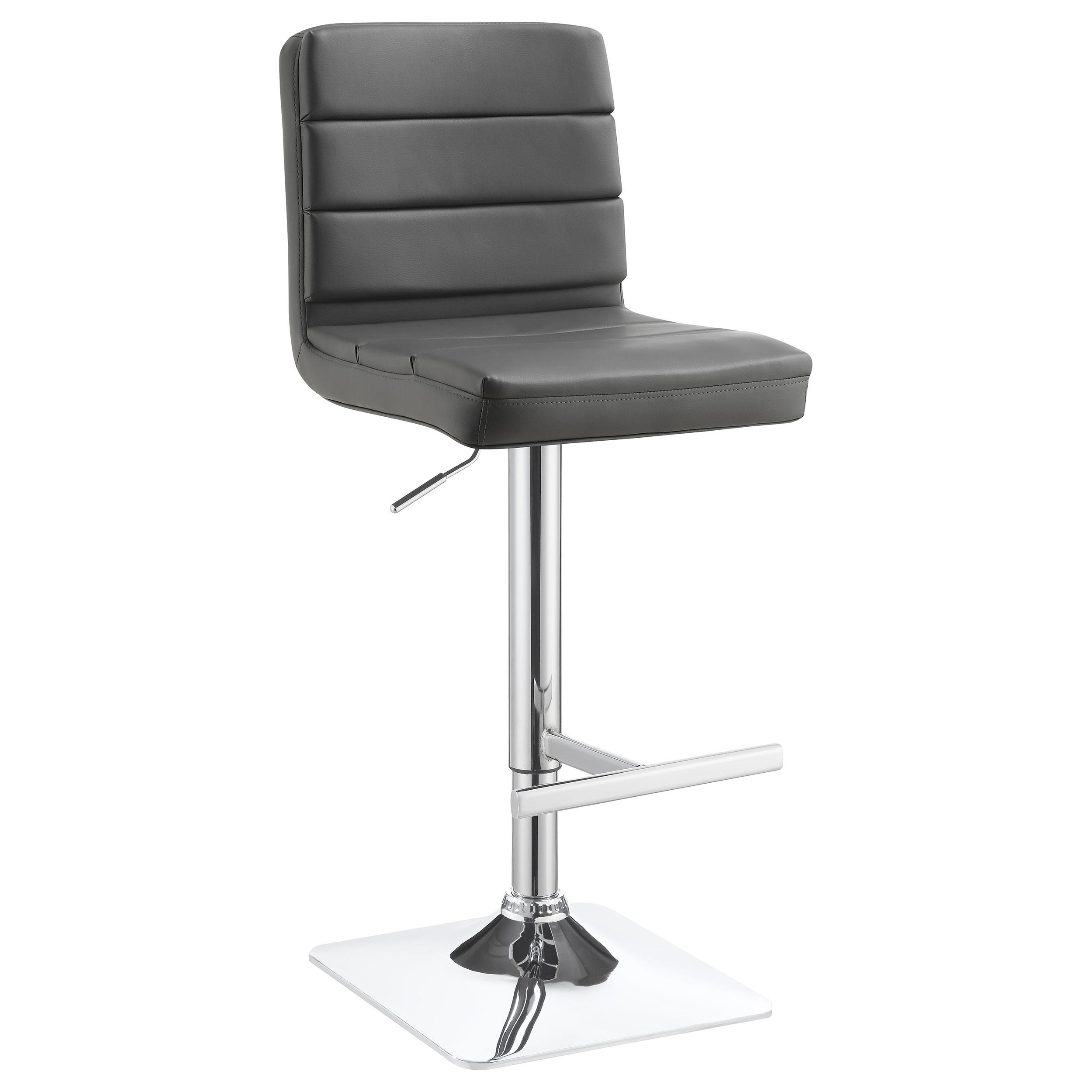 Model: 120696 | Coaster Bianca Upholstered Adjustable Bar Stool Grey (Set of 2)