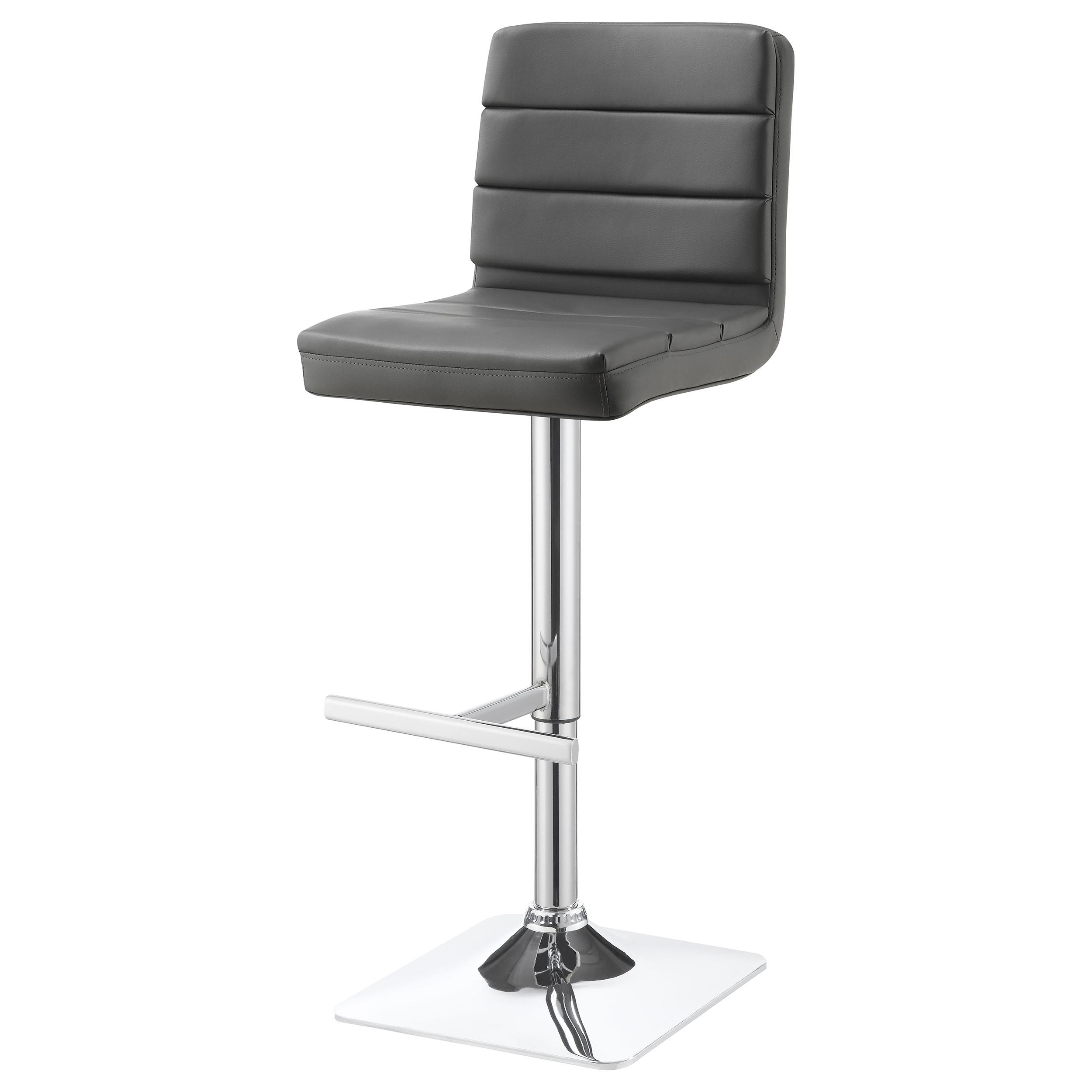 Model: 120696 | Coaster Bianca Upholstered Adjustable Bar Stool Grey (Set of 2)