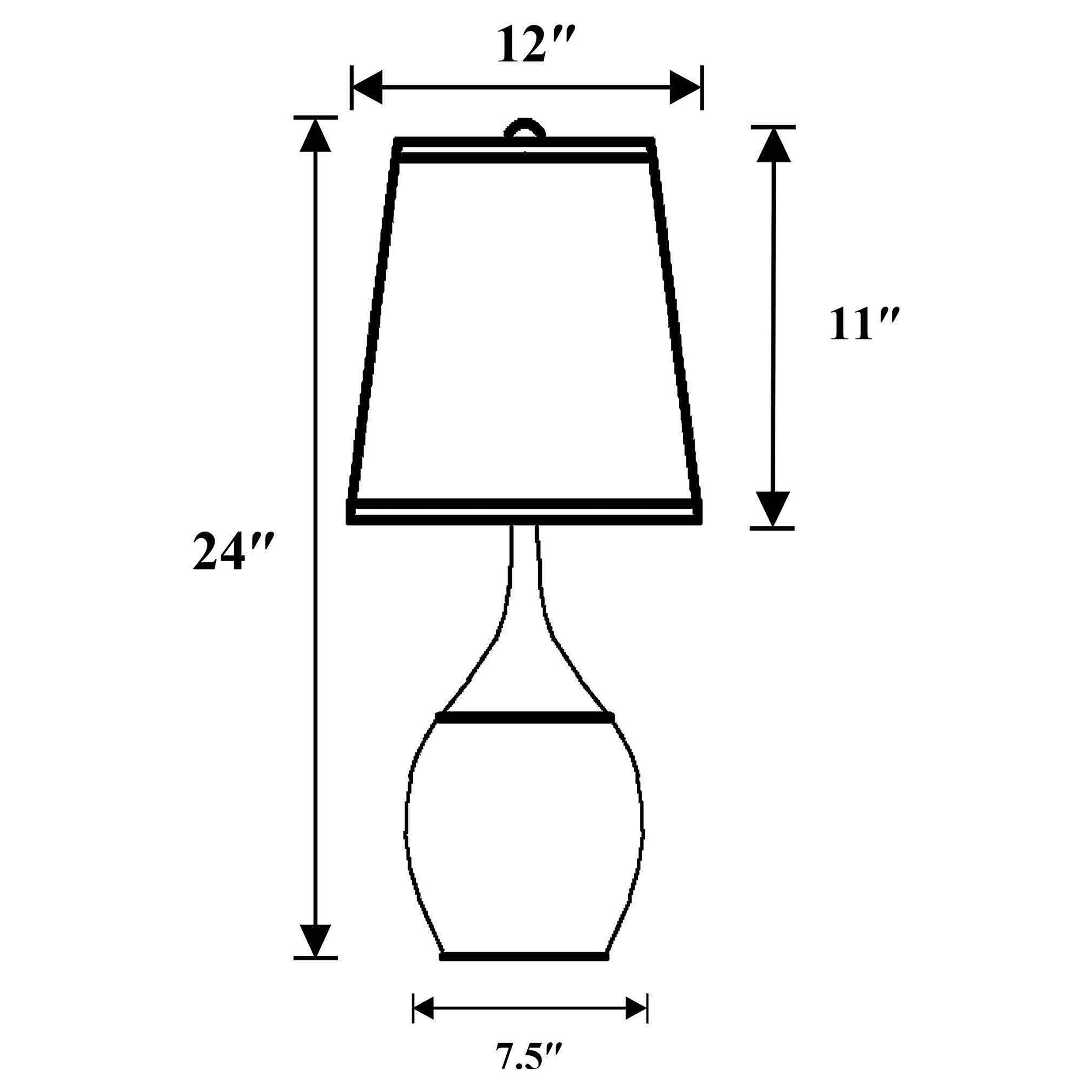 Model: 901471 | Coaster Tenya 24-inch Empire Shade Urn Table Lamp Silver (Set of 2)