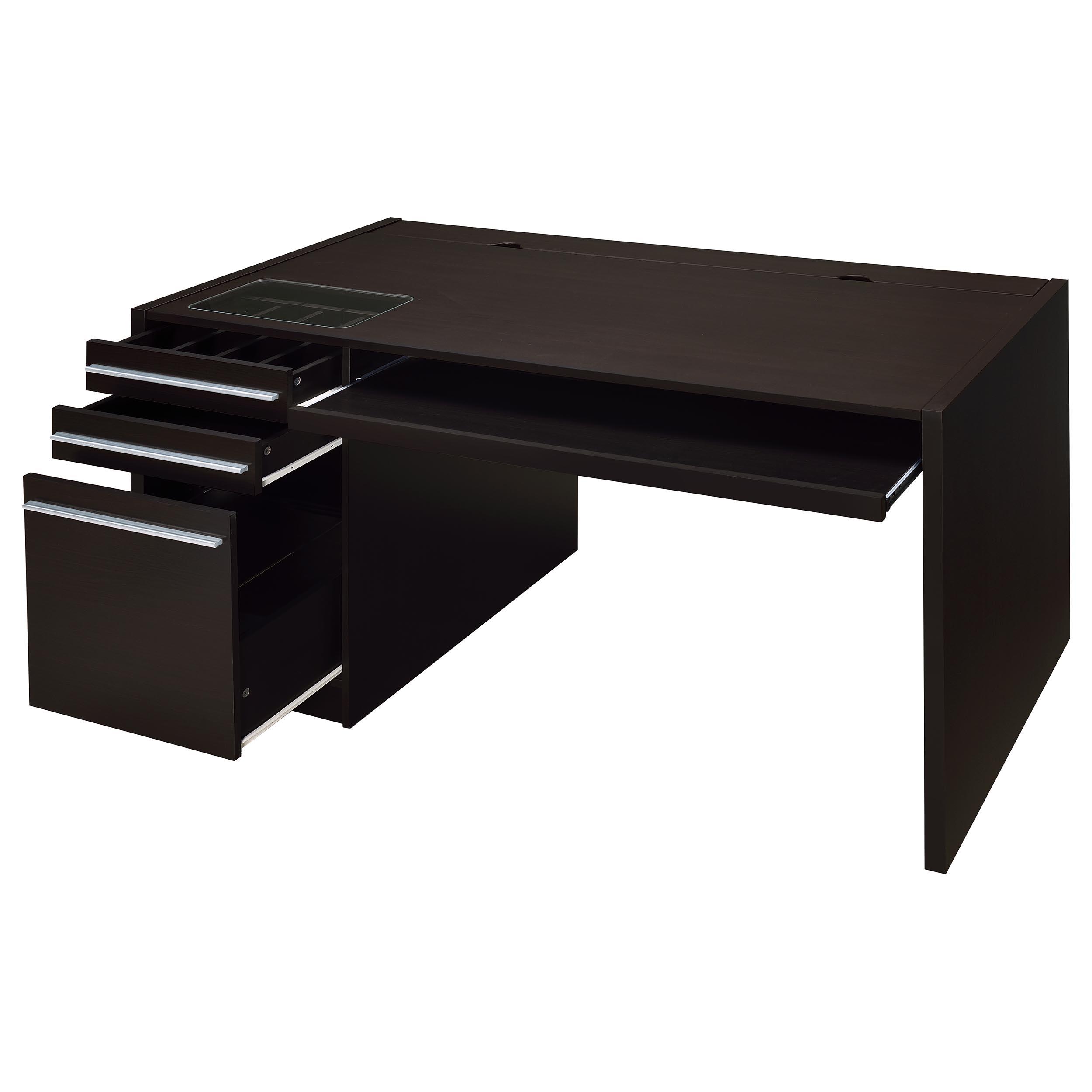 Model: 800982 | Coaster Halston 60-inch 3-drawer Office Computer Desk Cappuccino
