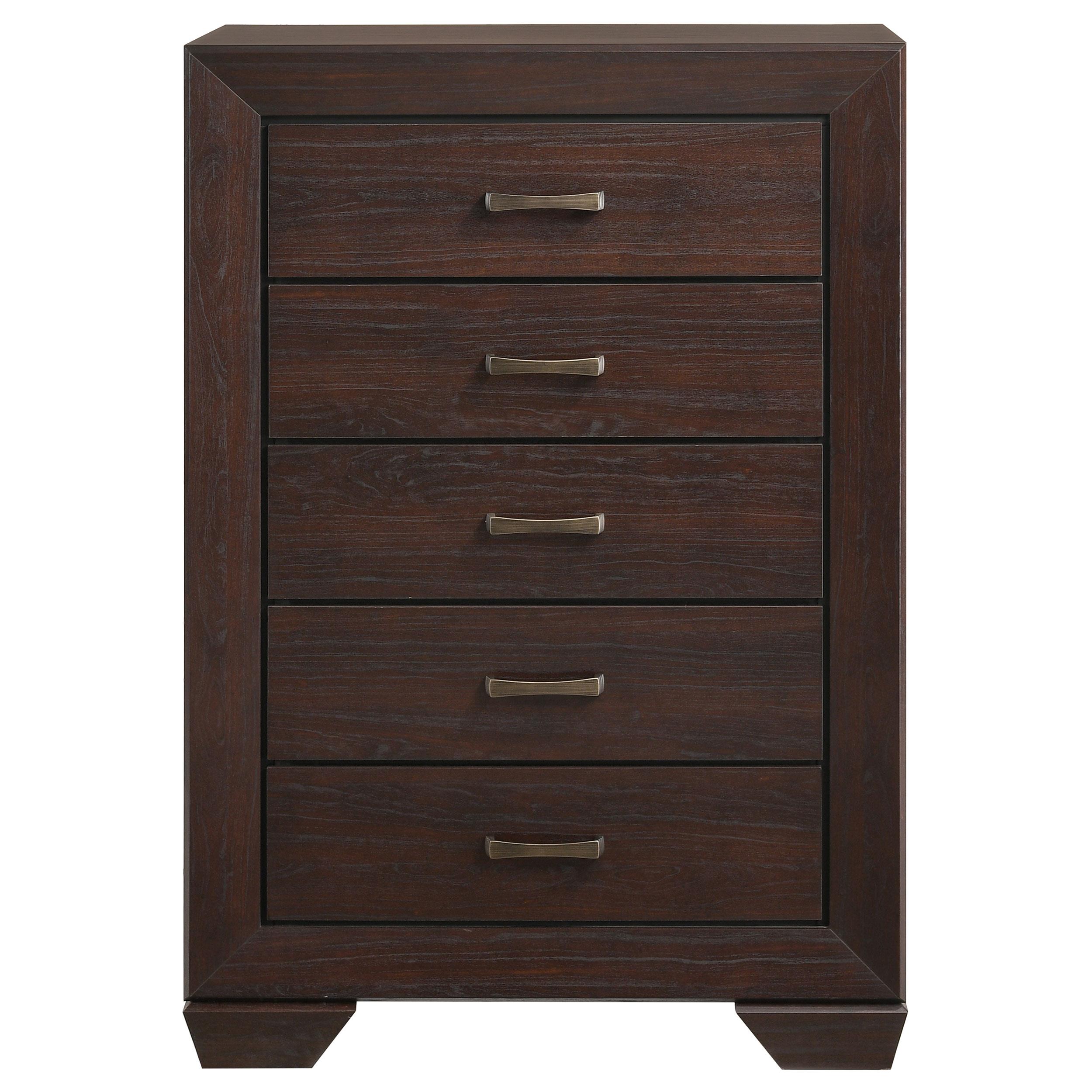 Model: 204395 | Coaster Kauffman 5-drawer Bedroom Chest Dark Cocoa
