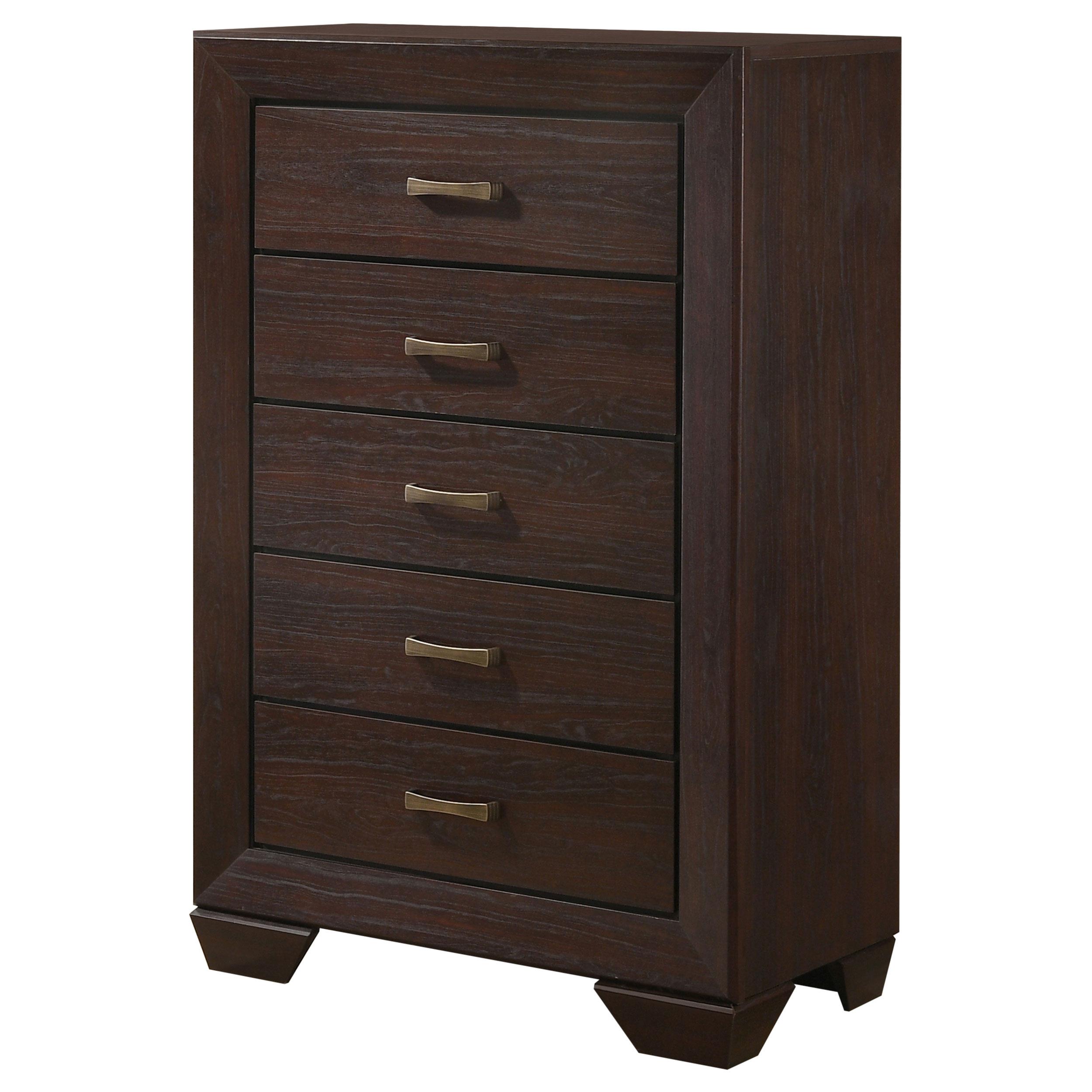 Model: 204395 | Coaster Kauffman 5-drawer Bedroom Chest Dark Cocoa