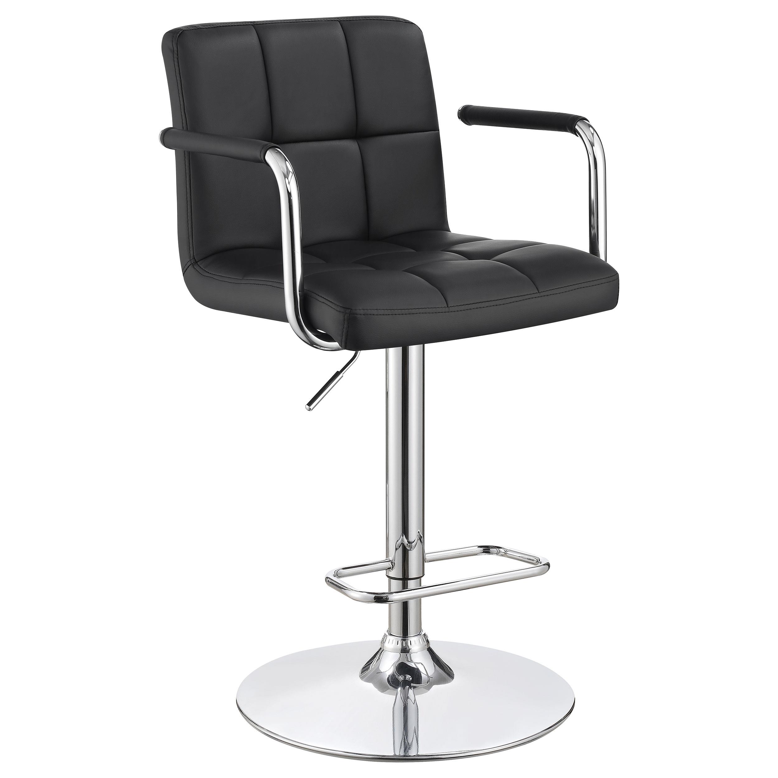 Model: 121095 | Coaster Palomar Adjustable Height Bar Stool Black and Chrome