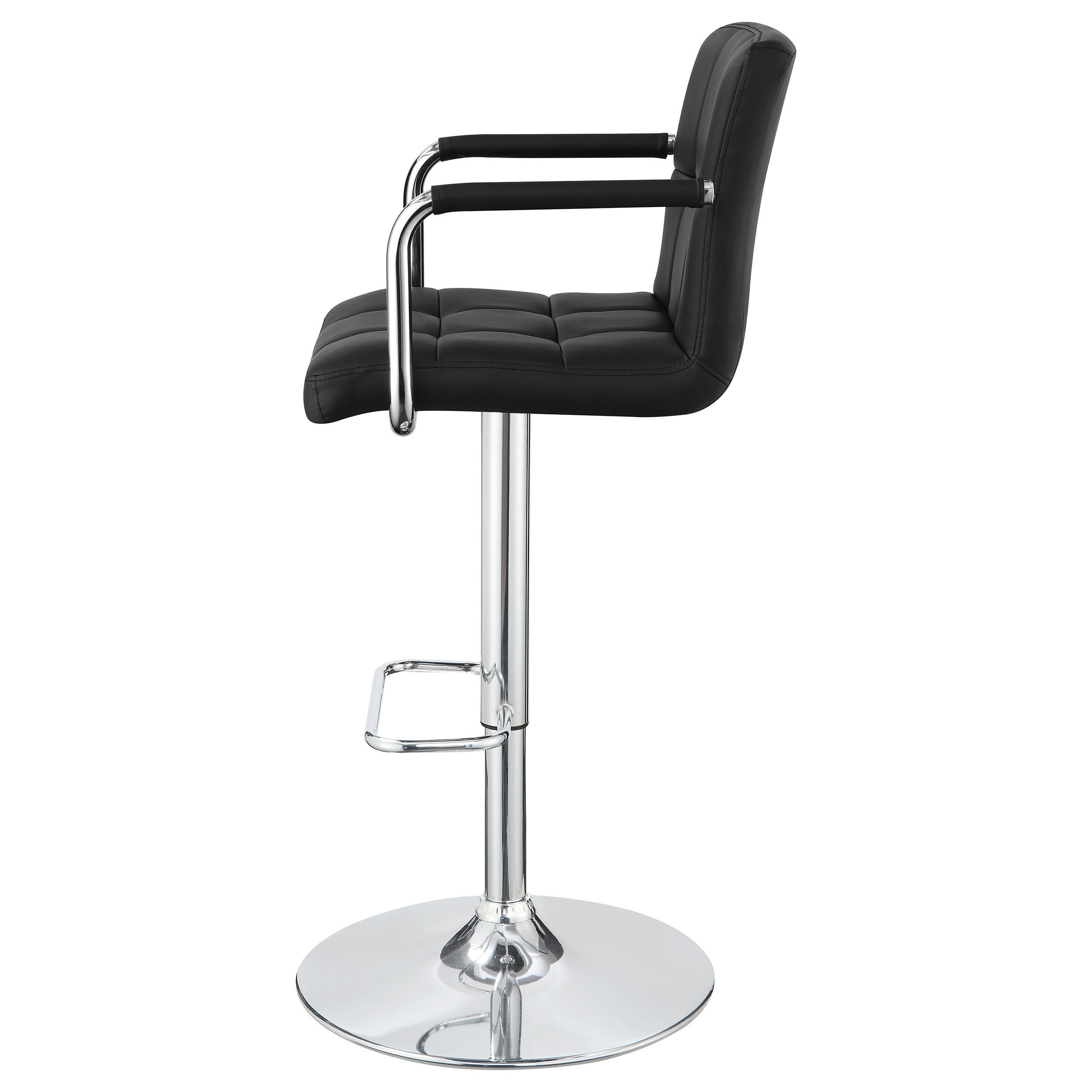 Model: 121095 | Coaster Palomar Adjustable Height Bar Stool Black and Chrome
