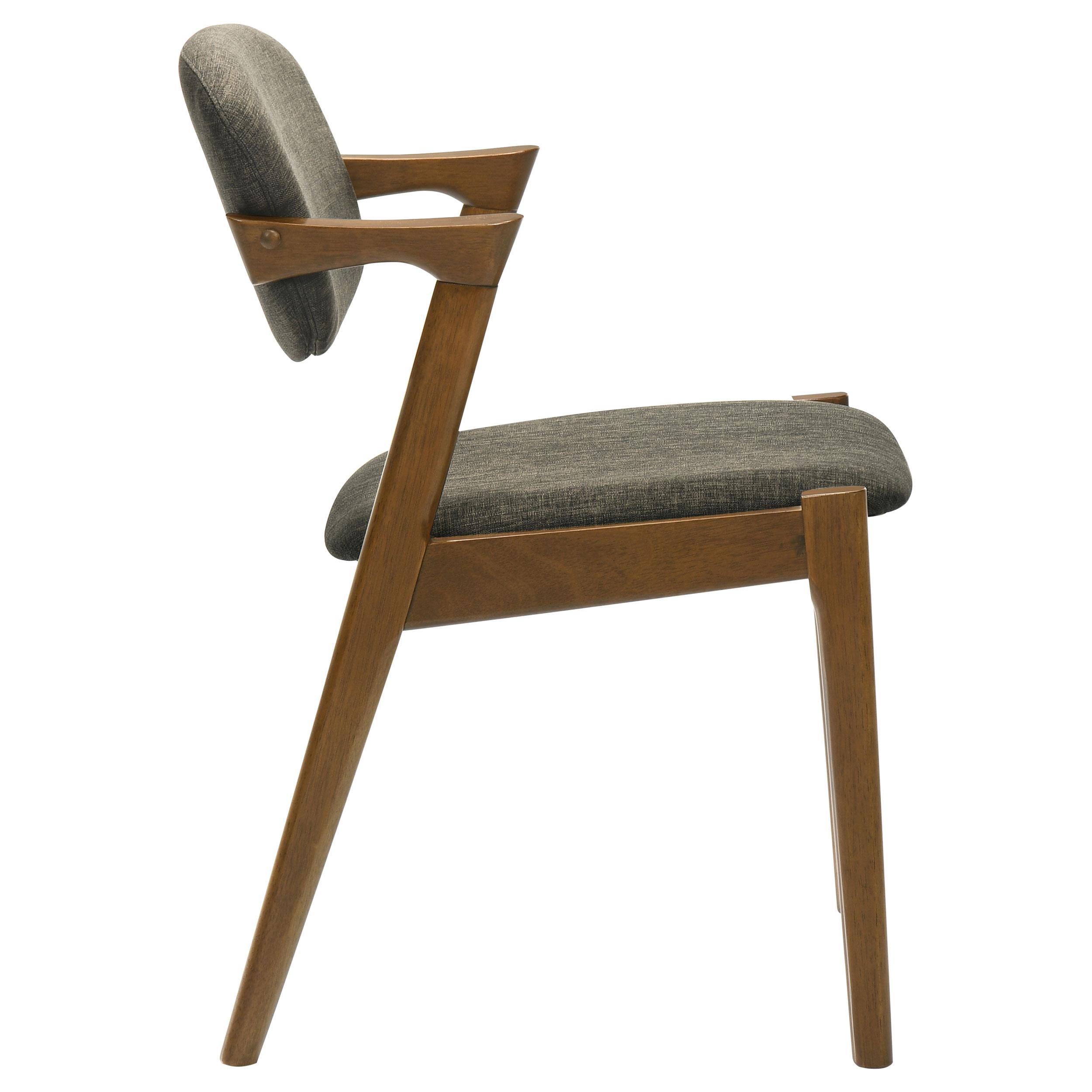 Model: 105352 | Coaster Malone Padded Wood Dining Arm Chair Dark Walnut (Set of 2)