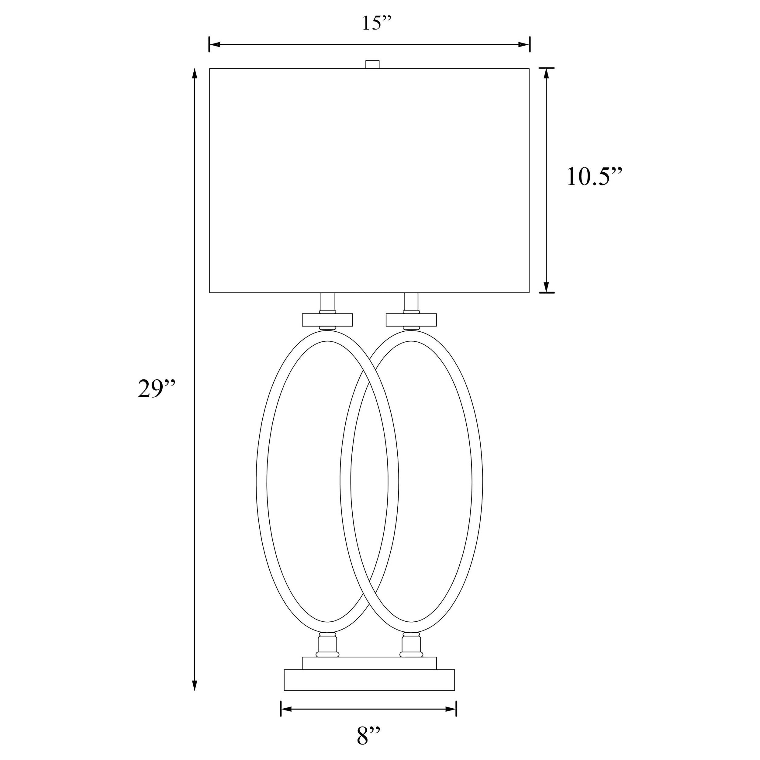 Model: 901662 | Coaster Izuku 29-inch Rectangular Shade Table Lamp Brush Nickel