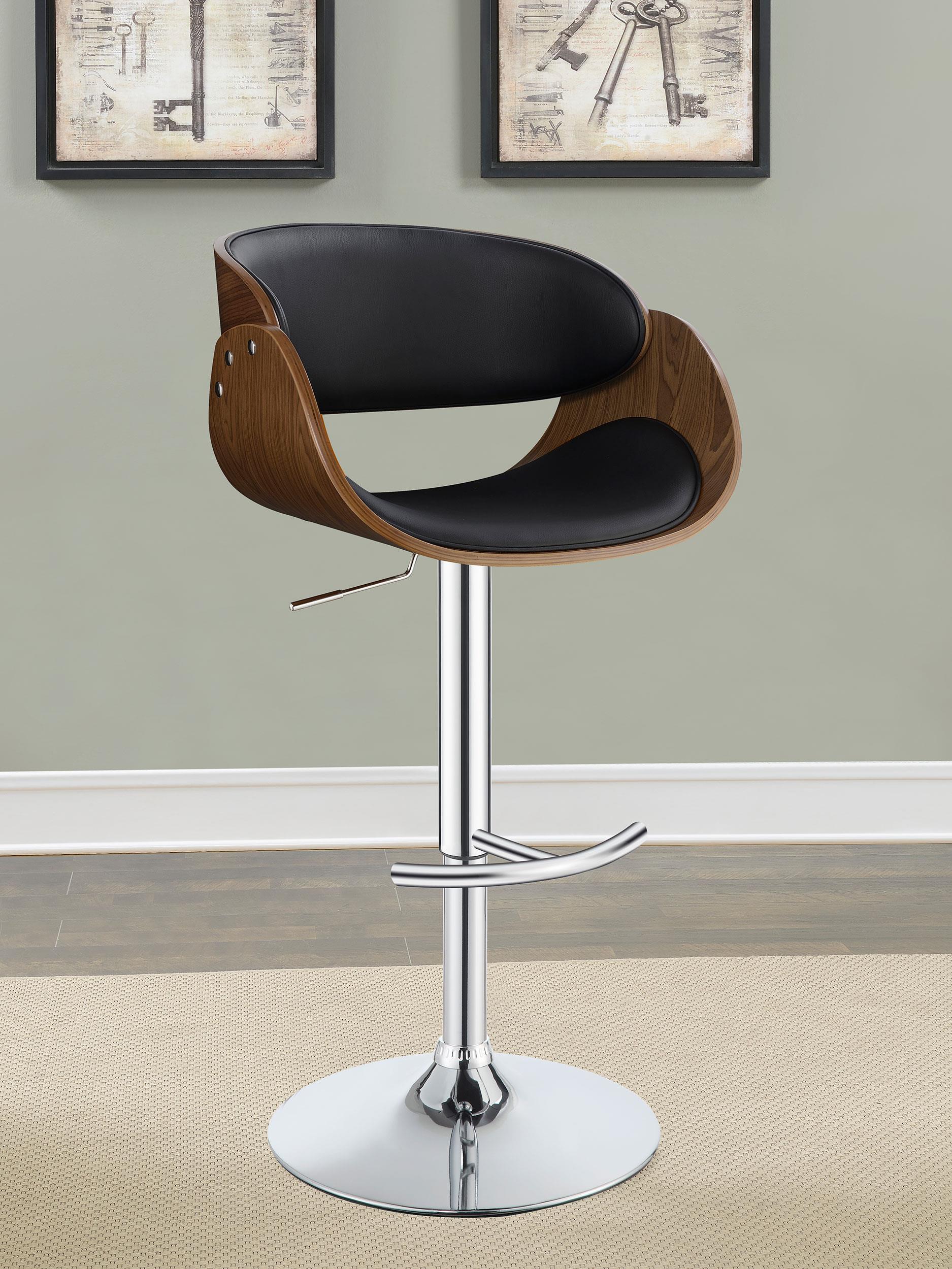 Model: 104965 | Coaster Dana Adjustable Bar Stool Black and Chrome