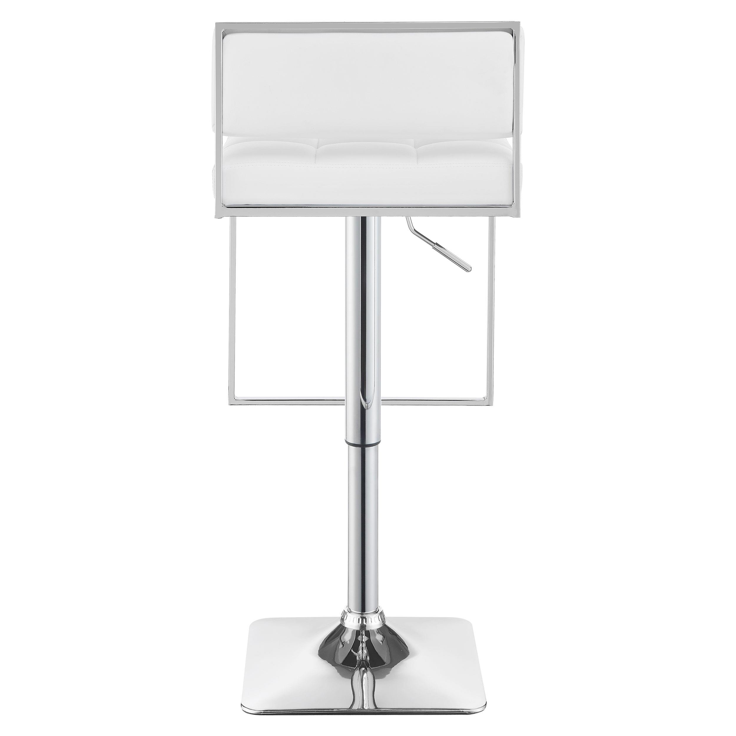 Model: 100193 | Coaster Alameda Adjustable Bar Stool Chrome and White
