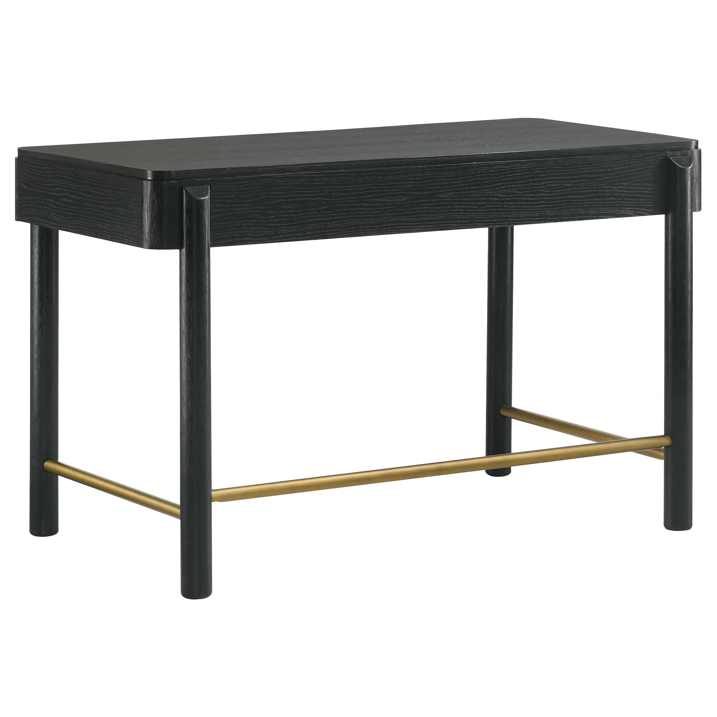 Model: 224337-SET | Coaster Arini 2-piece Makeup Vanity Table and Mirror Set Black