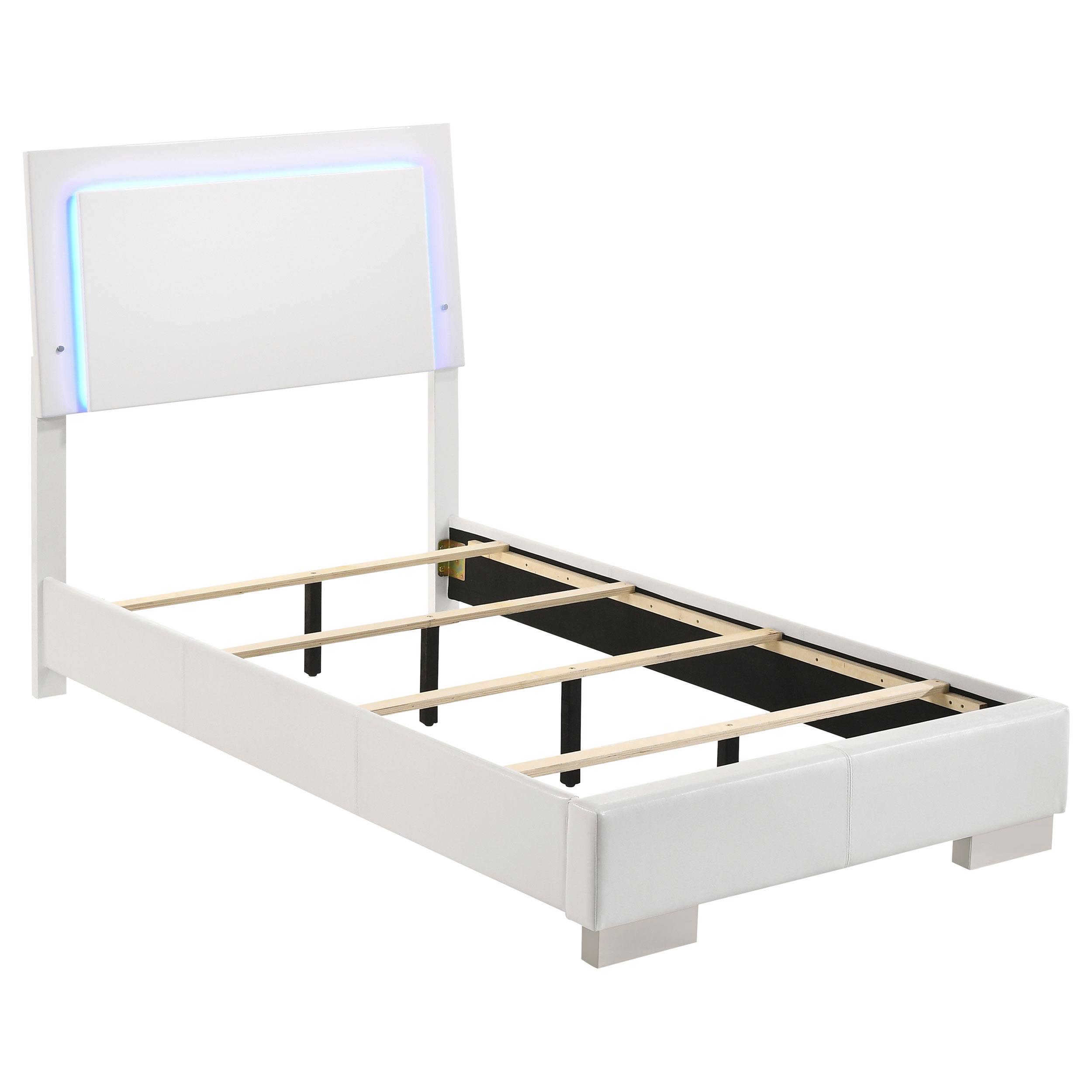 Model: 203500T-S4L | Coaster Felicity 4-piece Twin Bedroom Set White High Gloss